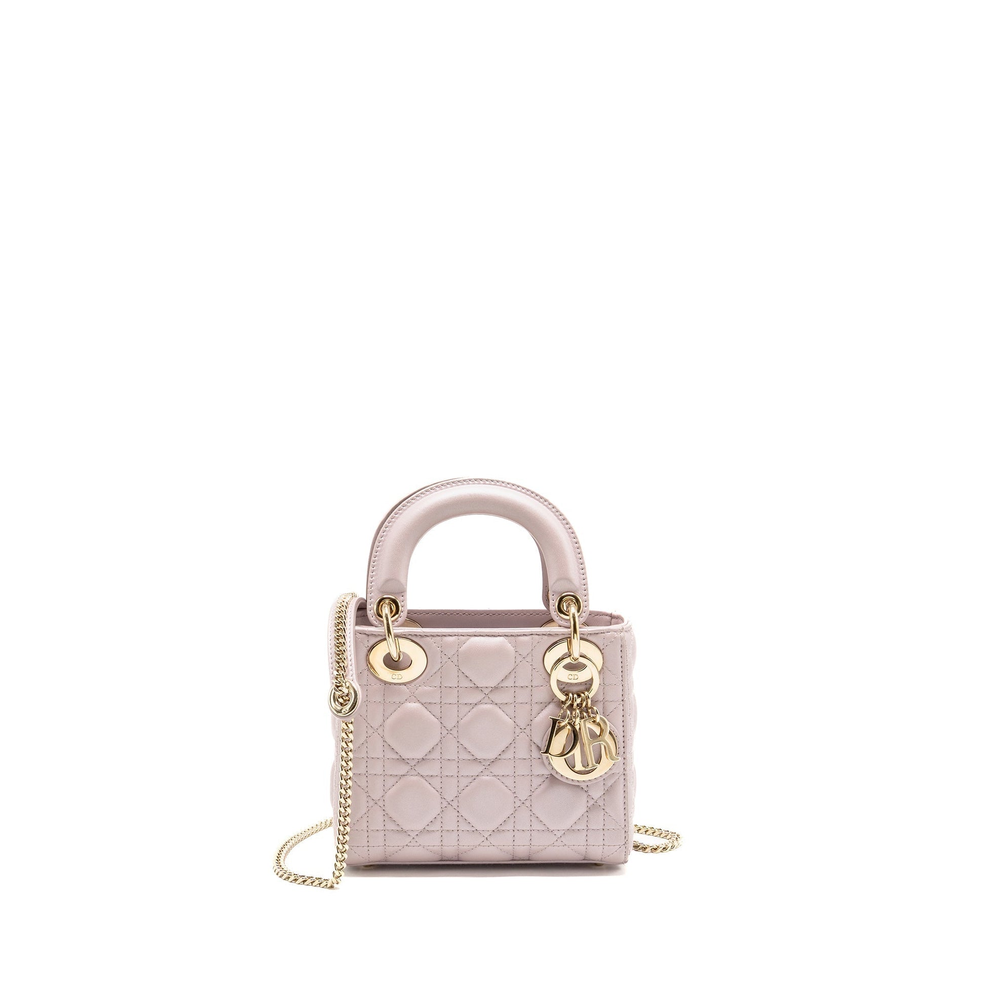 Dior Lady Lambskin Light Handbag Pink Mini Travel Bag Pink Handbag