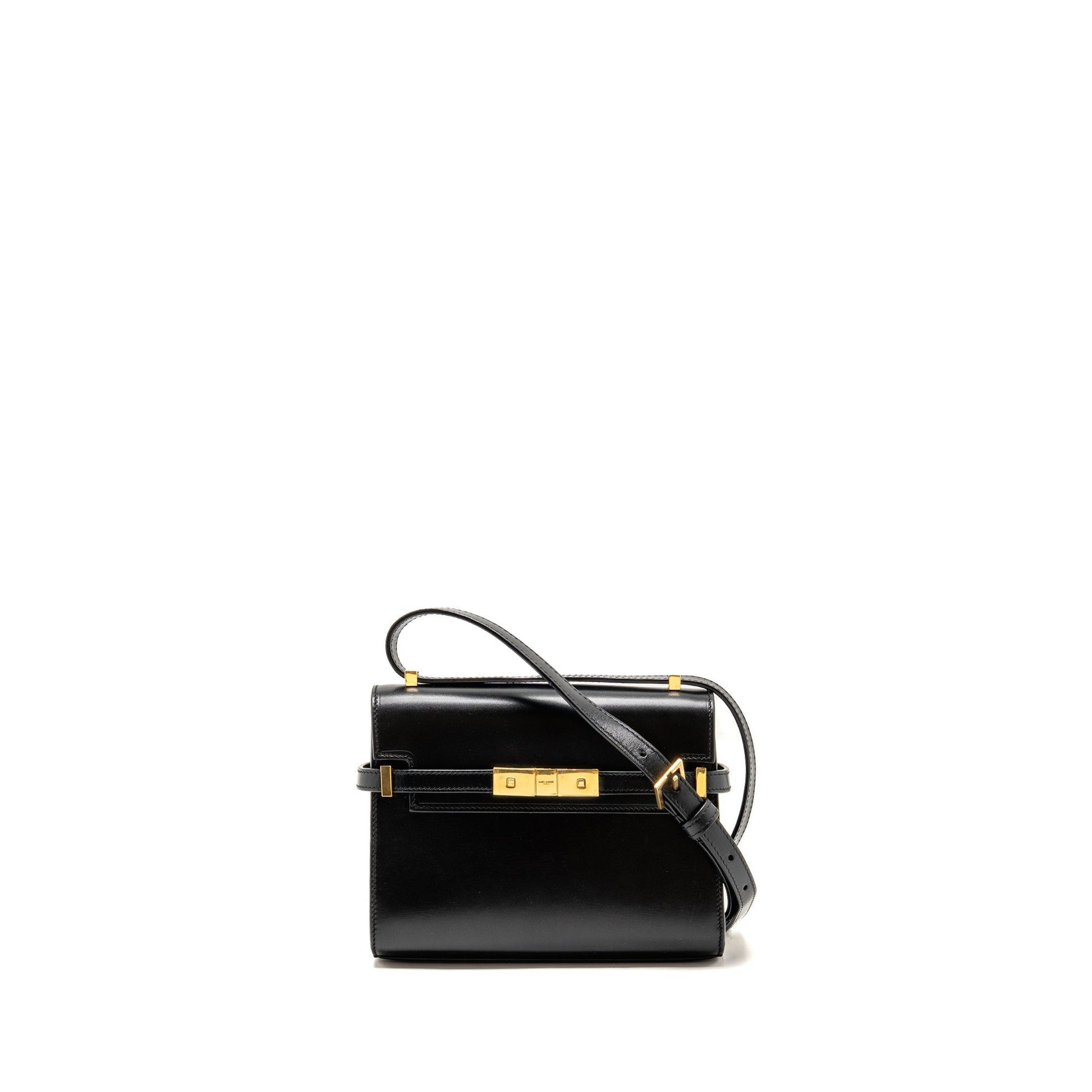 YSL Saint Laurent Saint Laurent Manhattan Purse Calfskin Travel Bag Black