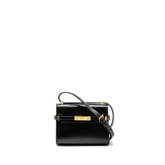 YSL Saint Laurent Saint Laurent Manhattan Purse Calfskin Travel Bag Black
