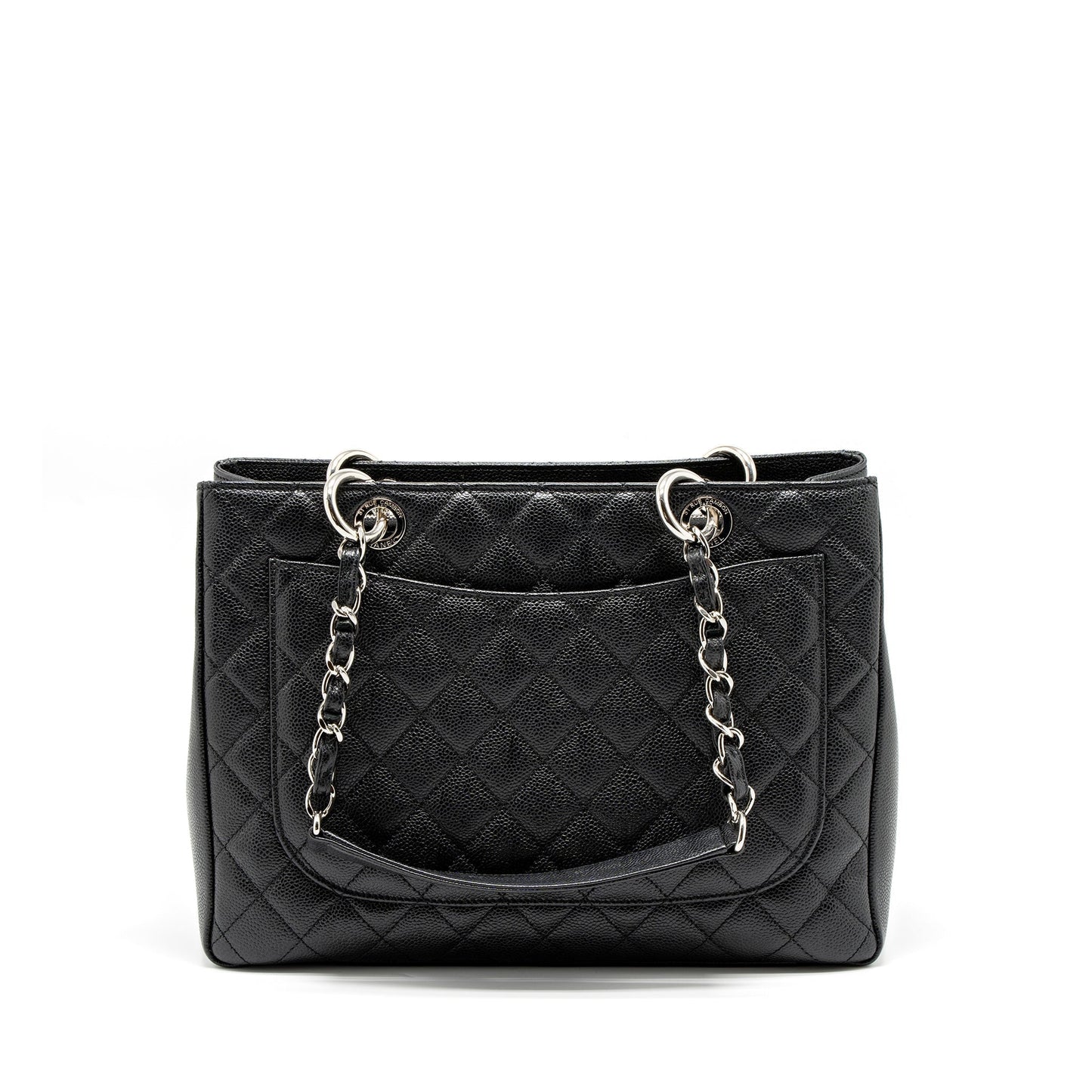Chanel Grand Shopping GST Caviar SHW Black Tote Bag Ghw 1