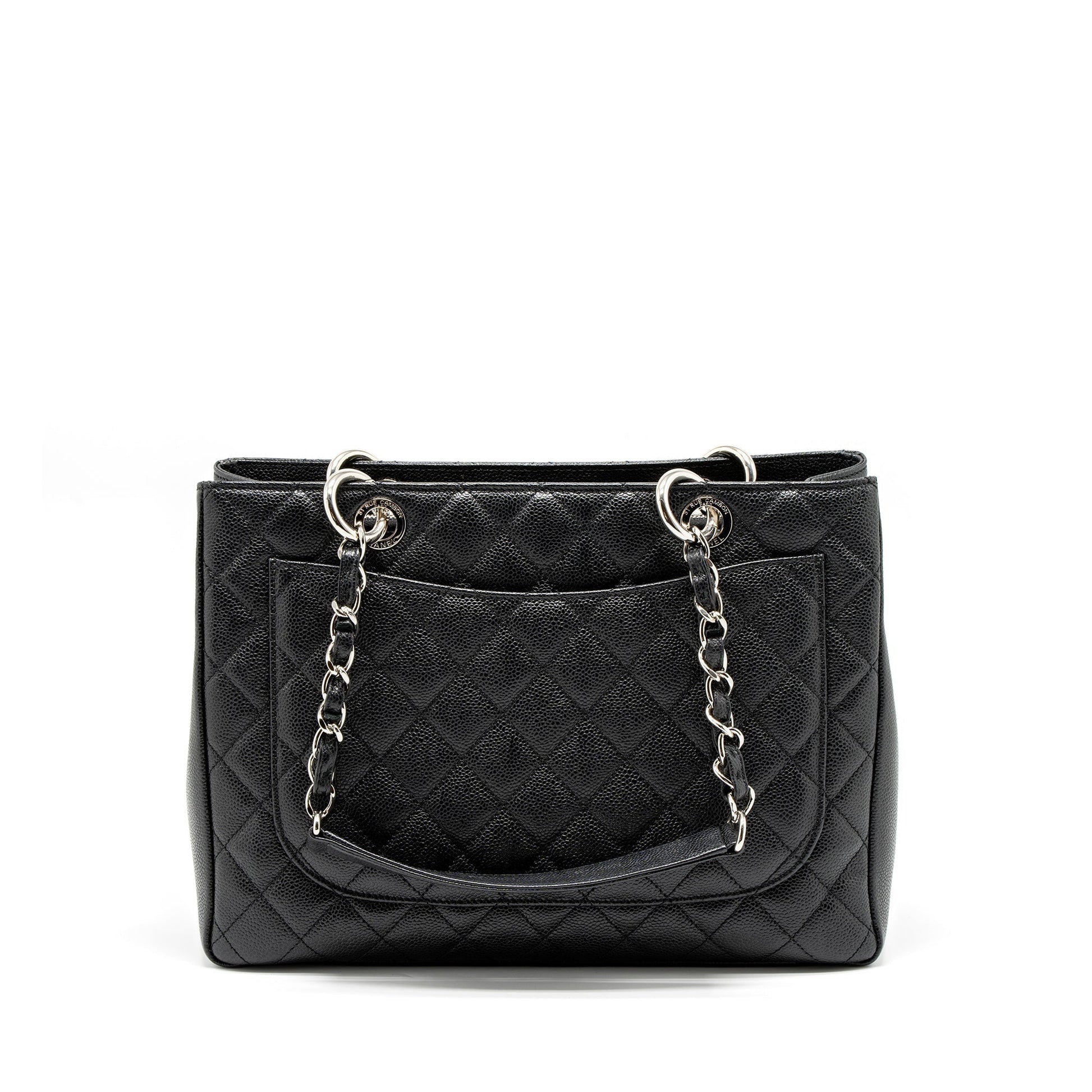 Chanel Grand Shopping GST Caviar SHW Black Tote Bag Ghw 1