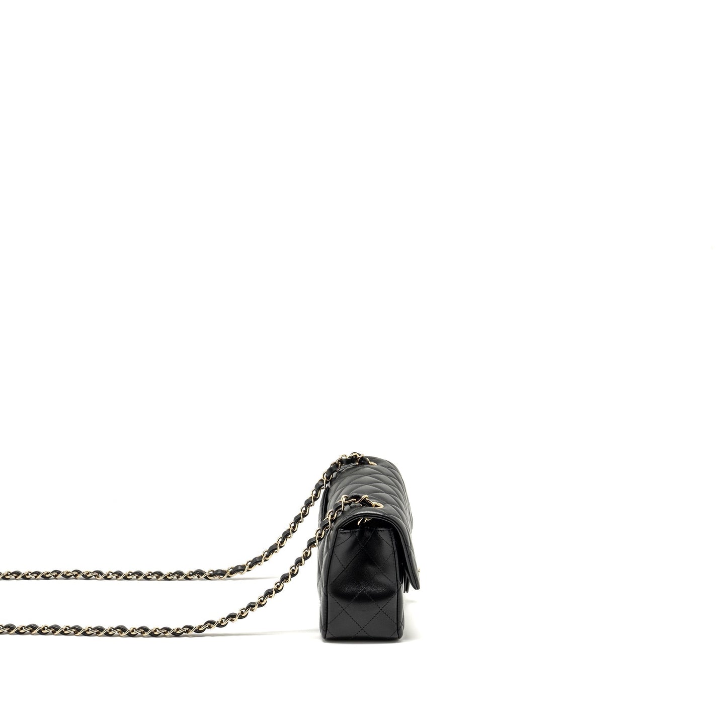 Chanel Rectangular Flap Lambskin LGHW microchip Black Shoulder Bag Lghw Microchip