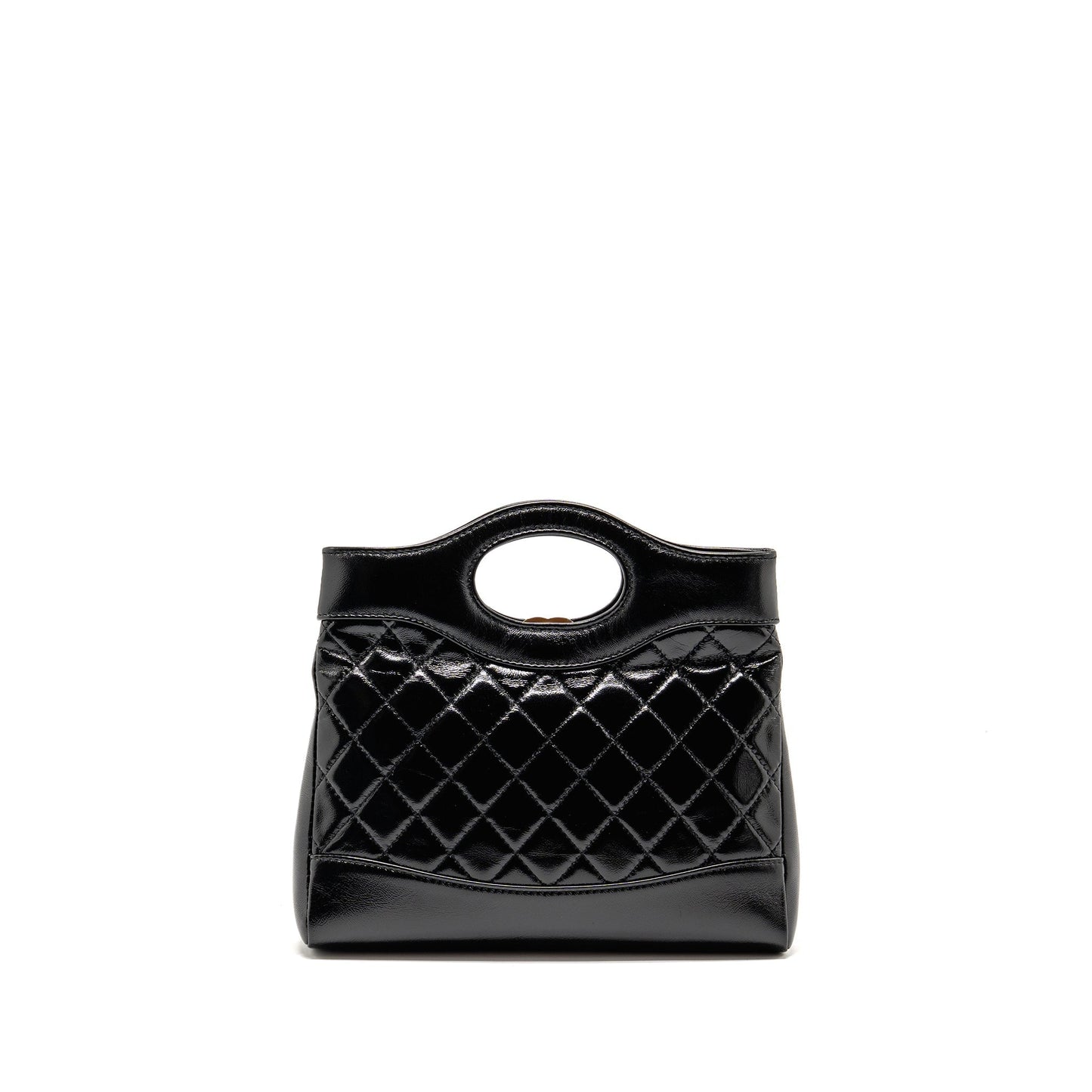Chanel 31 shiny lambskin LGHW microchip Black Mini Bag 31Bag Black
