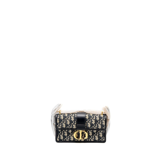 Dior Montaigne East West Purse With Oblique Jacquard Blue Chain Travel Bag