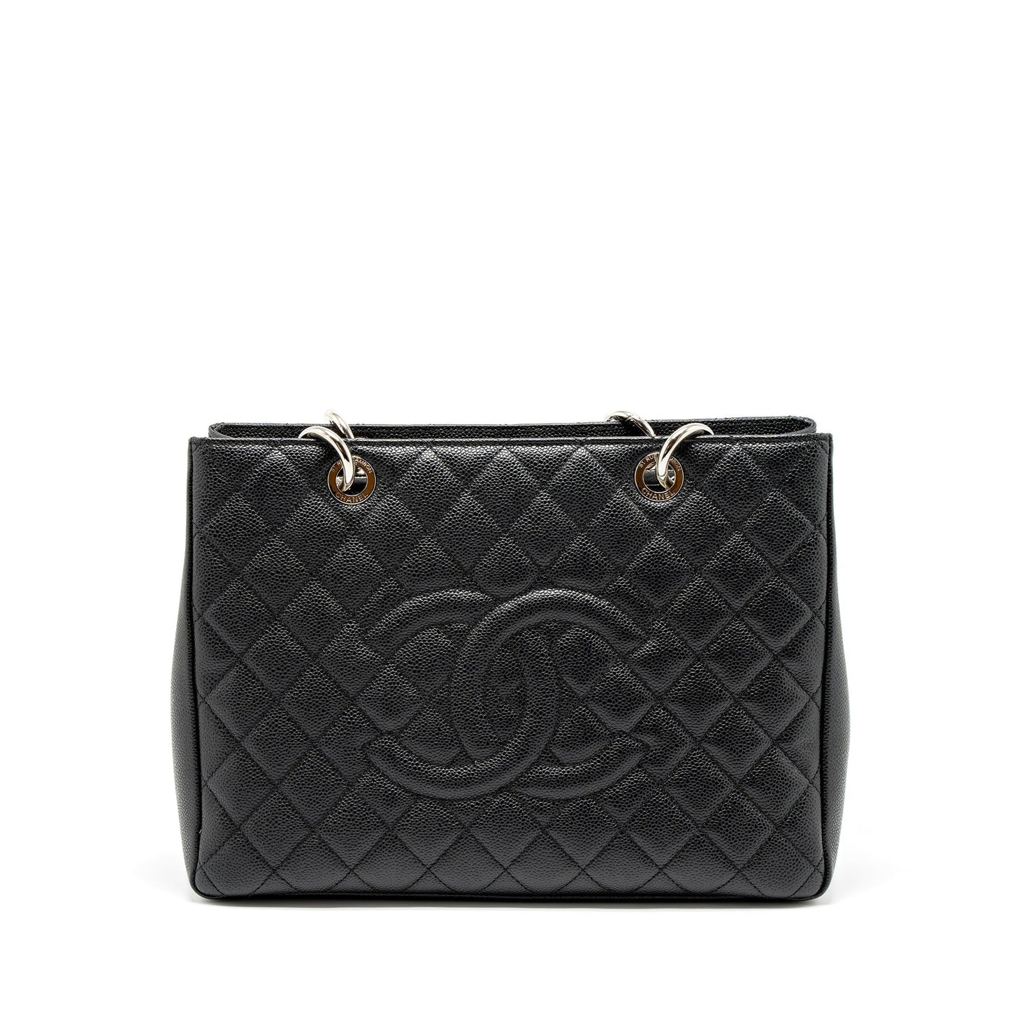 Chanel Grand Shopping GST Caviar SHW Black Tote Bag Ghw 1