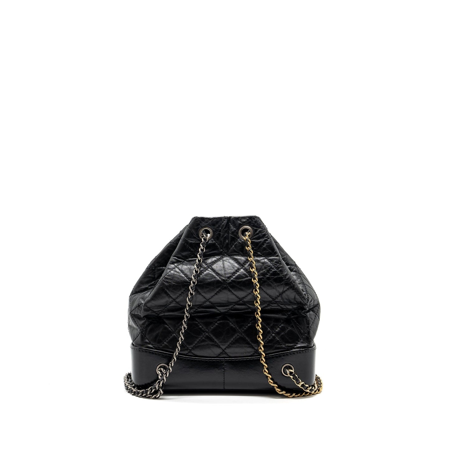 Chanel Gabrielle backpack Aged calfskin hardware Multicolor Black Small