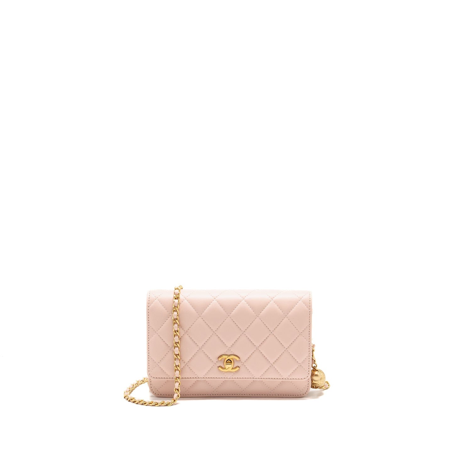 Chanel Pearl crush on lambskin light GHW Pink Wallet Case Microchip 1