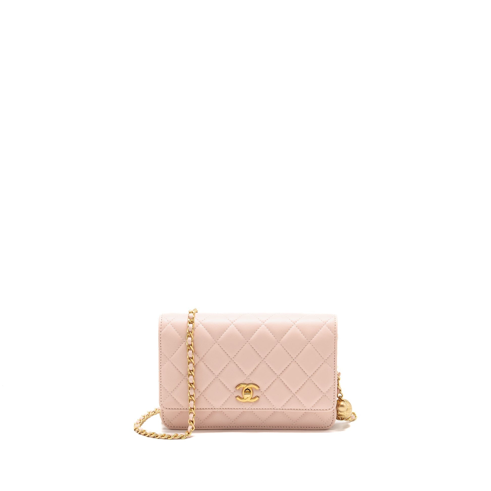 Chanel Pearl crush on lambskin light GHW Pink Wallet Case Microchip 1