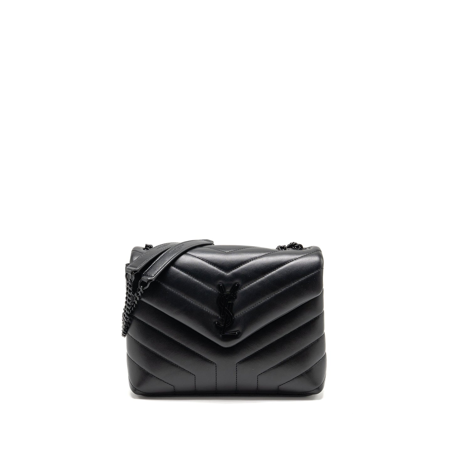 YSL Saint Laurent Loulou Purse Calfskin So Shoulder Bag Black Mini
