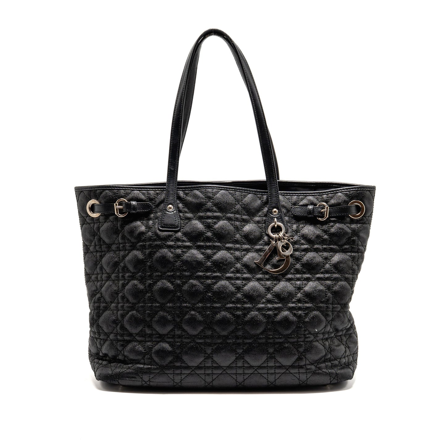Dior Shopping Tote Purse Handbag Canvas Black Tote Bag