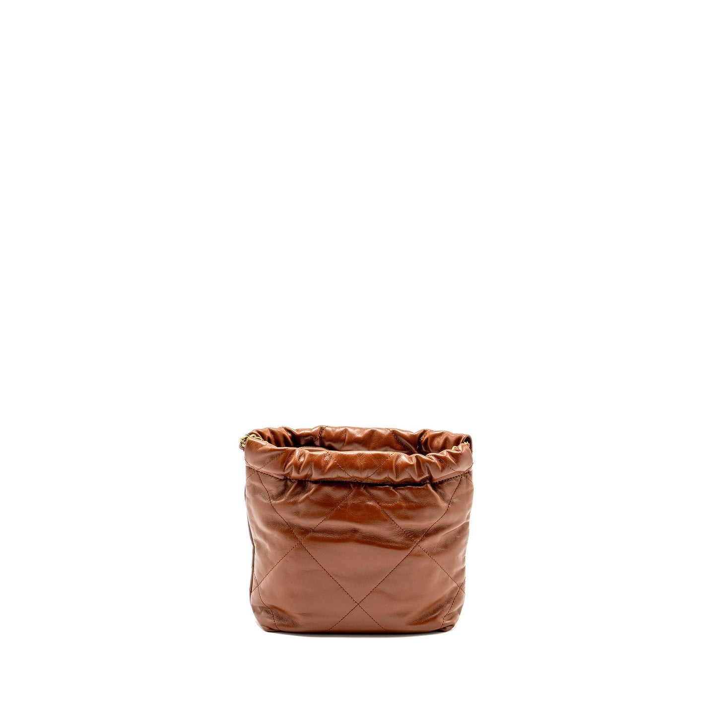 Chanel 22 Shiny Calfskin Caramel GHW microchip Mini Bag