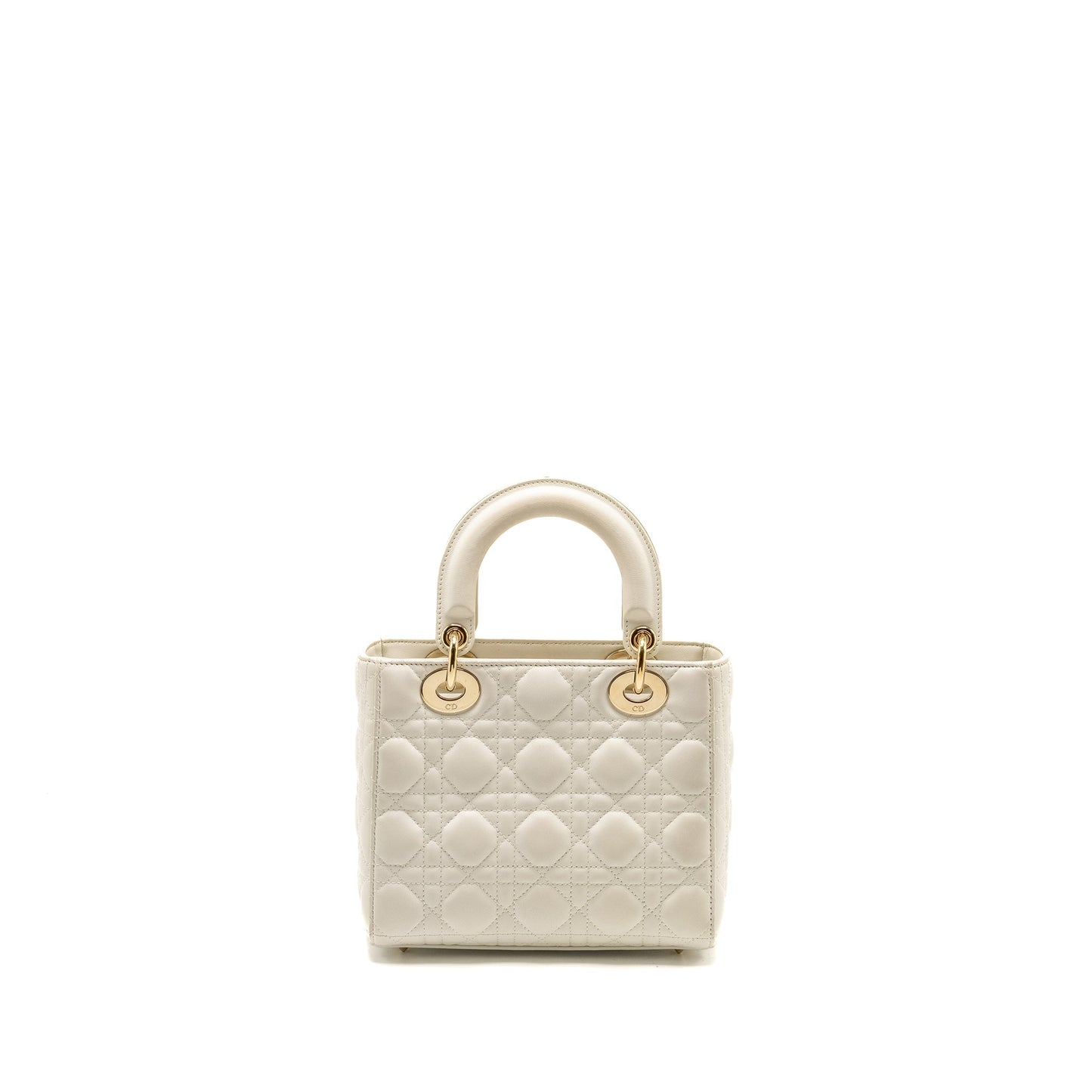 Dior My Abc Lambskin Handbag White Small Travel Bag