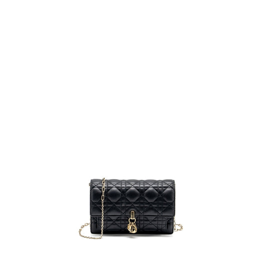 Dior My Daily Pouch Lambskin Handbag Black Chain Travel Bag