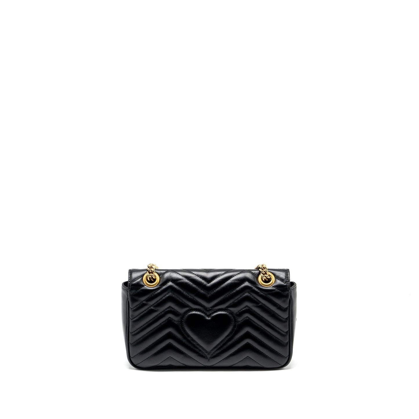 Gucci Marmont Shoulder Bag Calfskin Black Small Black Ghw