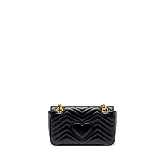 Gucci Marmont Shoulder Bag Calfskin Black Small Black Ghw