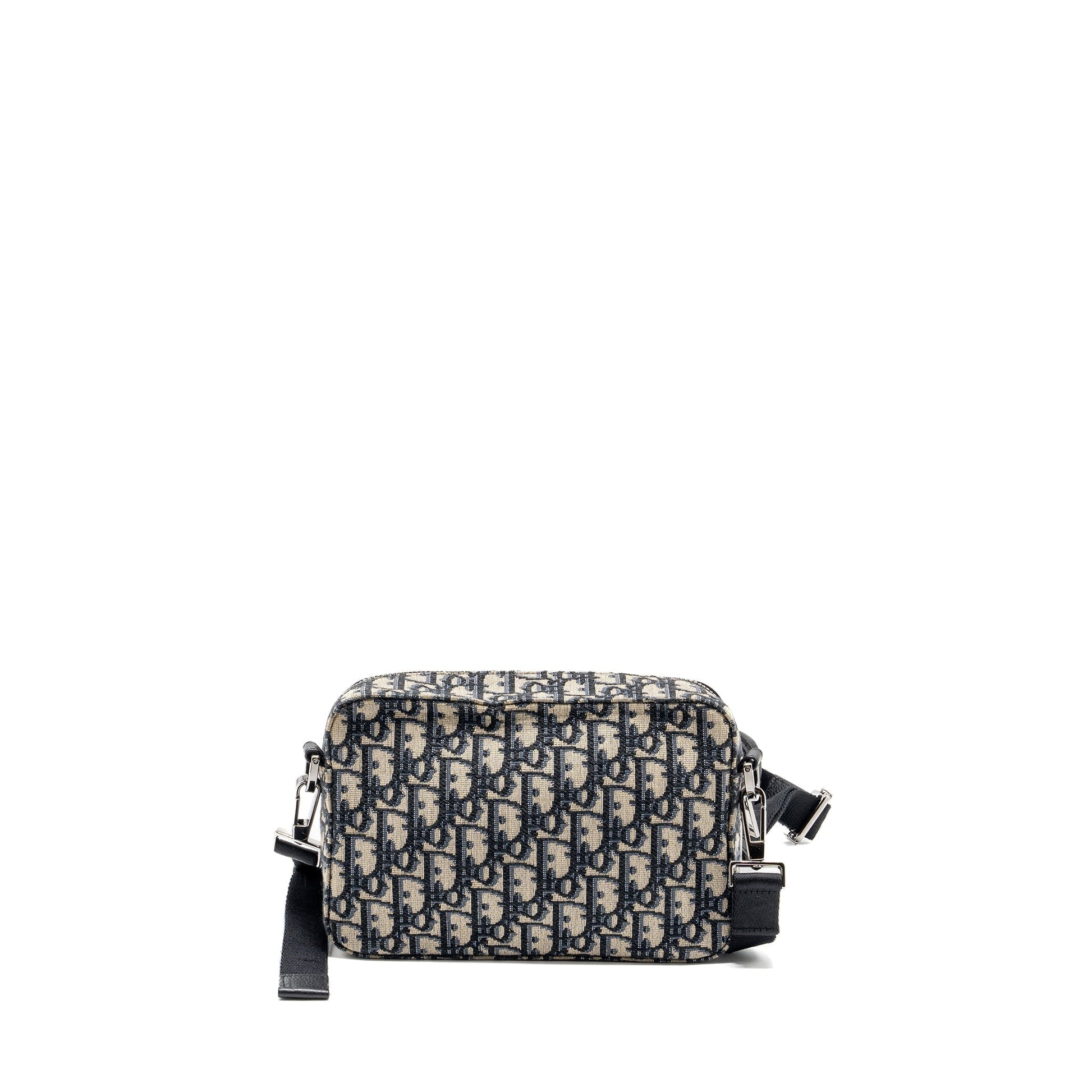 Dior Safari Purse With Strap Oblique Jacquard Handbag Black Travel Bag