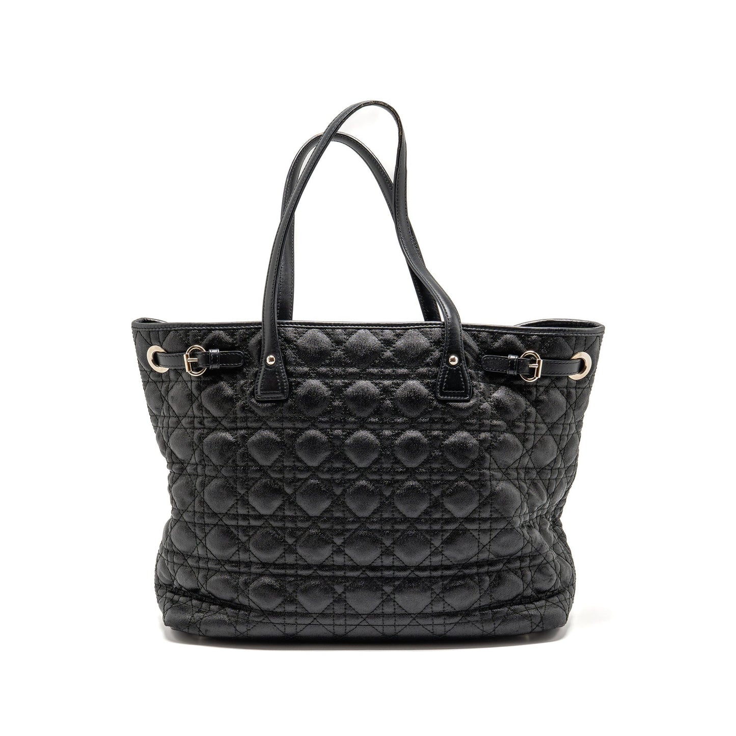 Dior Shopping Tote Purse Handbag Canvas Black Tote Bag