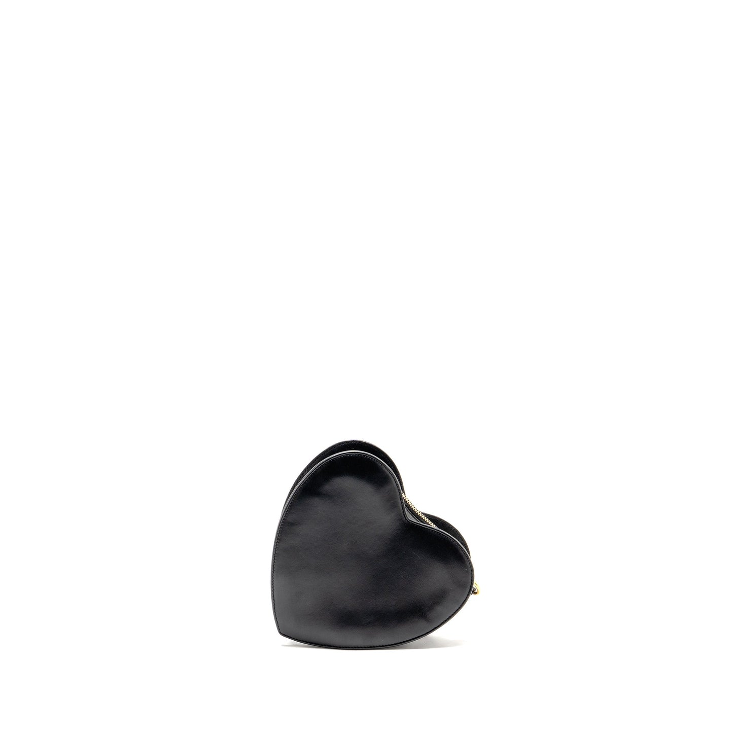 YSL Saint Laurent Love Heart Clutch Lambskin Black Clutch Bag