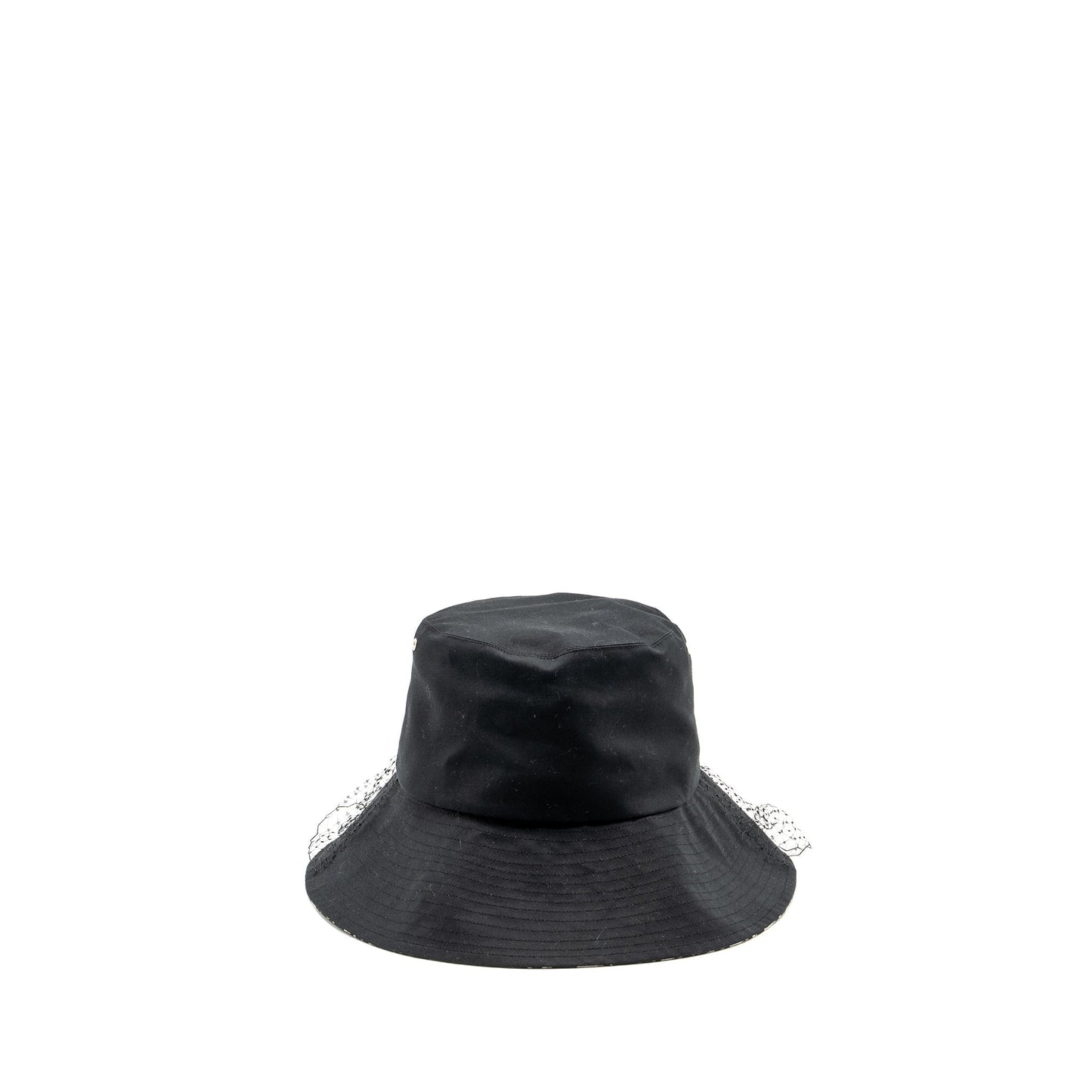 Dior Size Teddy D Brim Hat With Veil Black Blue Bucket Bag