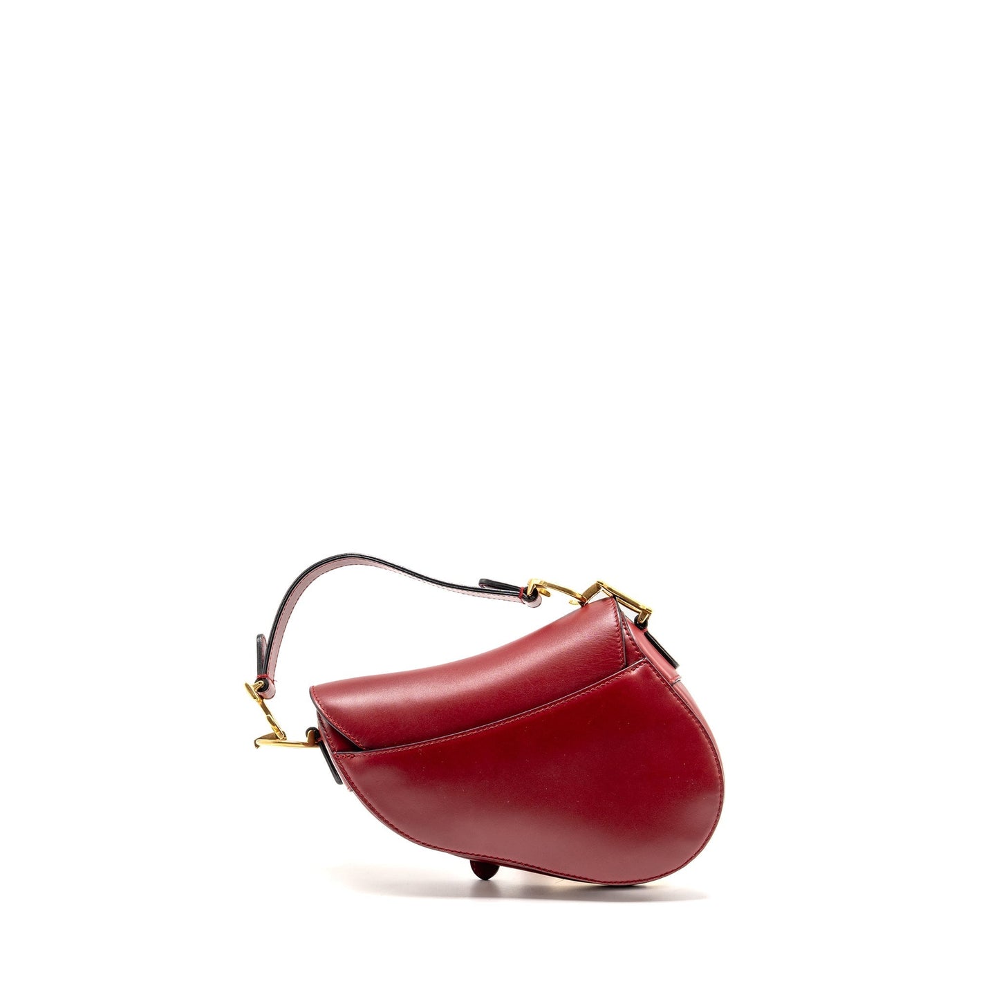 Dior Saddle Purse Calfskin Handbag Red Mini Travel Bag