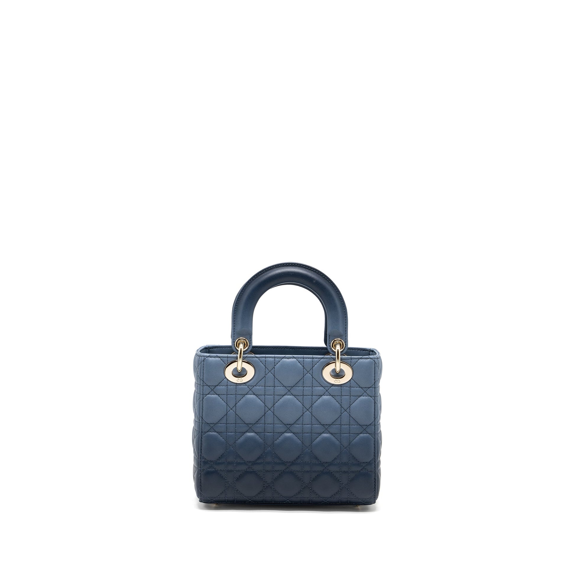Dior My Lady Cannage Lambskin Gradient Handbag Blue Small Travel Bag