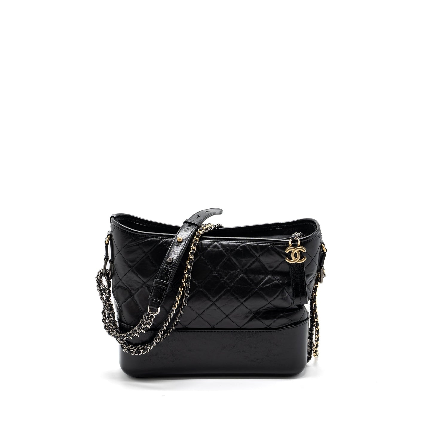 Chanel Gabrielle Hobo Aged Calfskin Hardware Multicolour Black Shoulder Bag Hardware 4