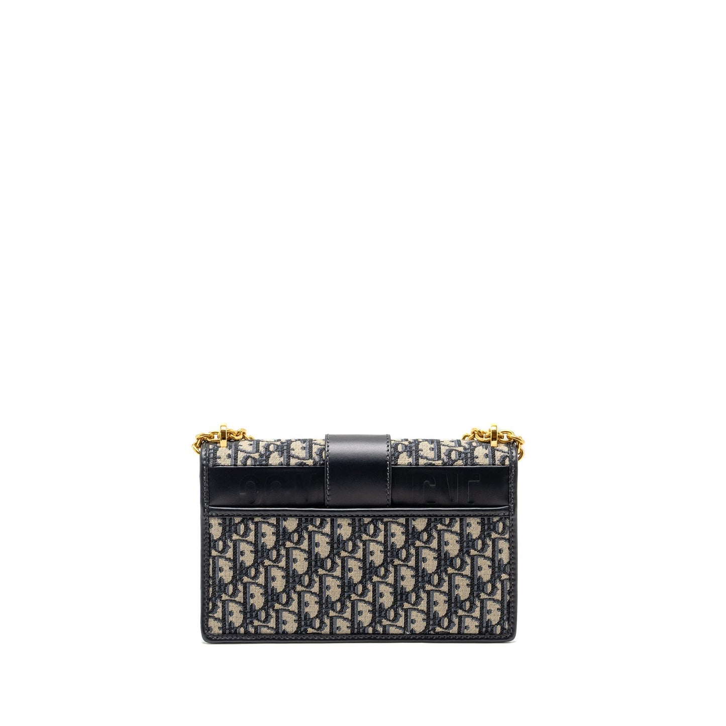 Dior Montaigne Purse Oblique Jacquard Handbag Blue Chain Travel Bag
