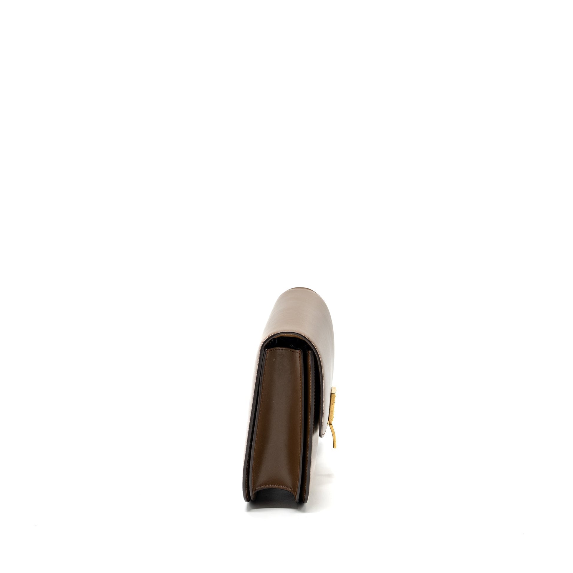 Celine Classic Box Calfskin Handbag Tan Medium Travel Bag