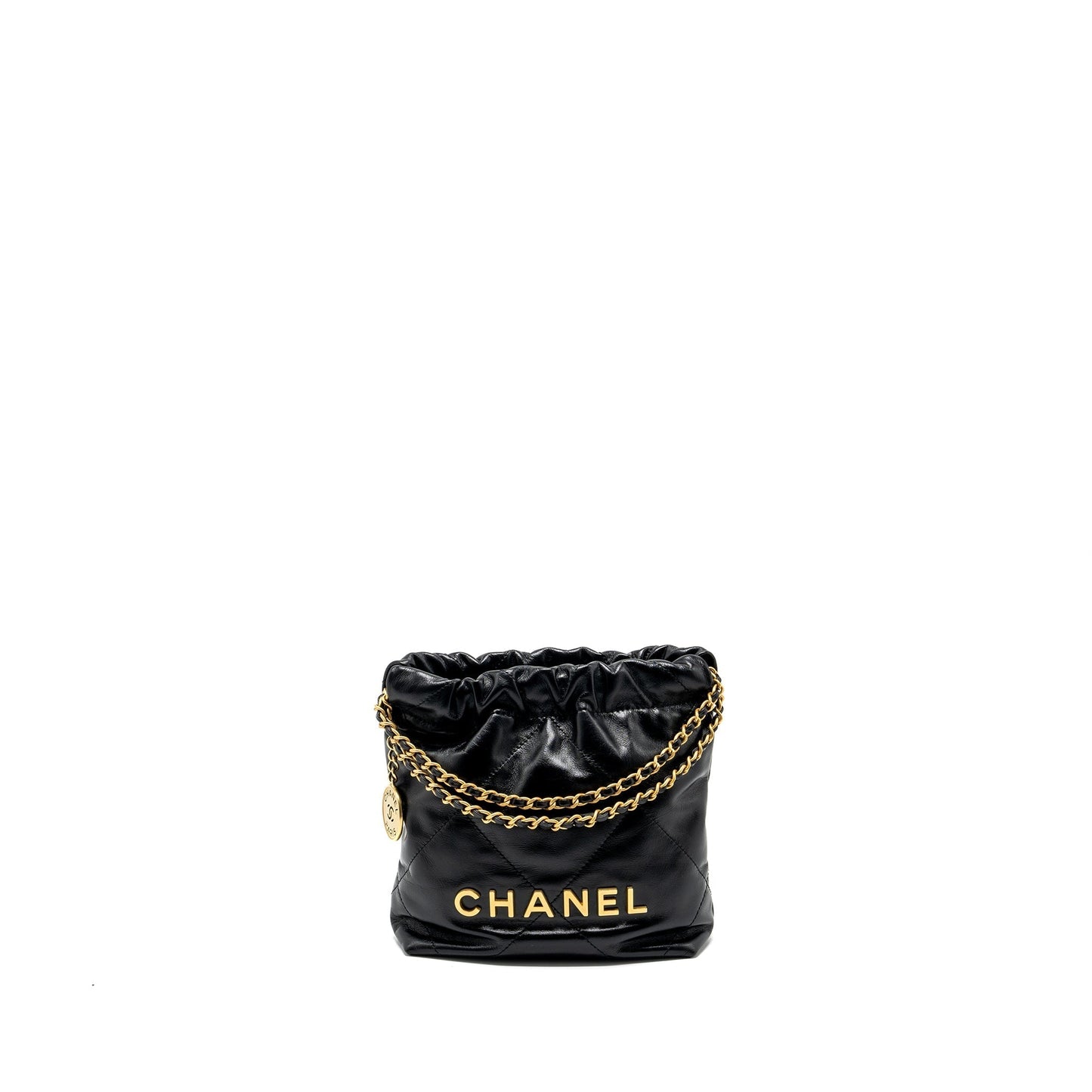 Chanel 22 shiny calfskin GHW microchip Black Mini Bag Ghwmicrochip 1