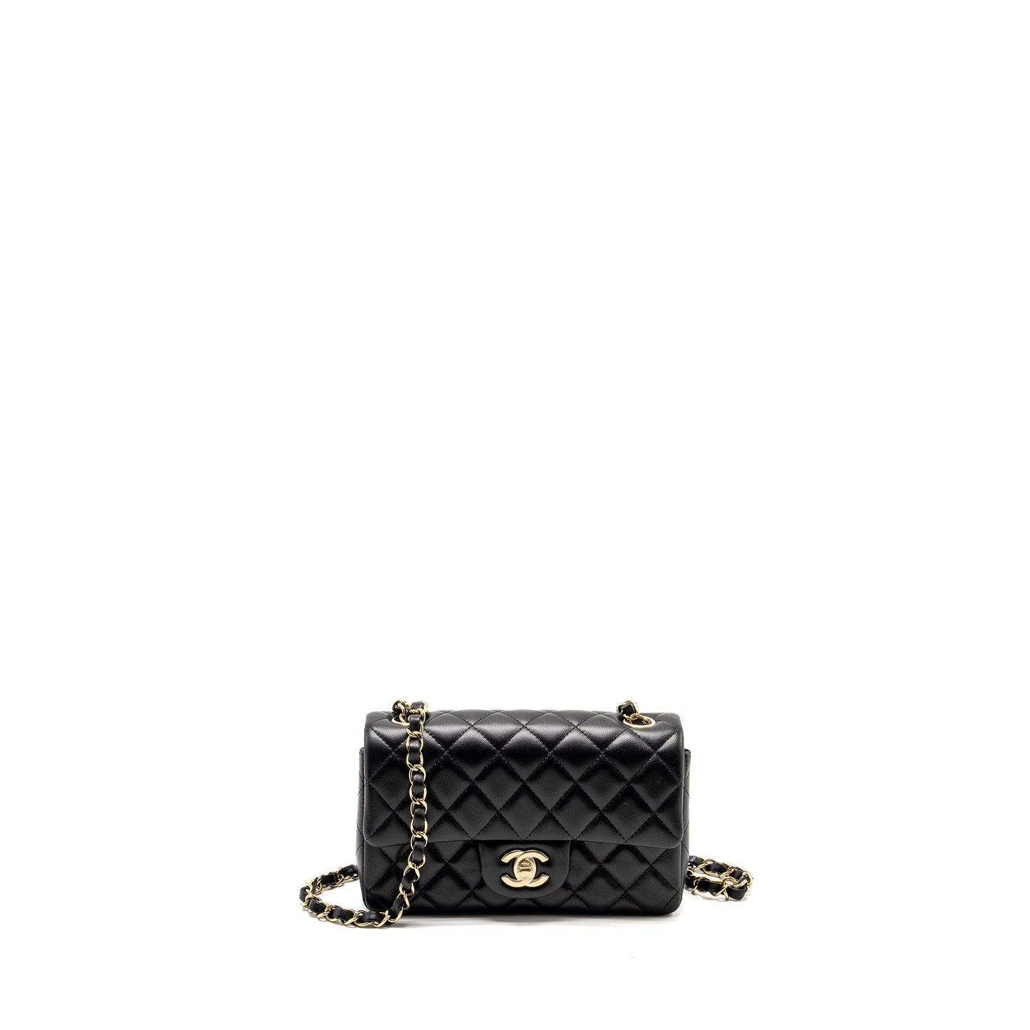 Chanel Rectangular Flap Lambskin LGHW microchip Black Shoulder Bag Microchip 1