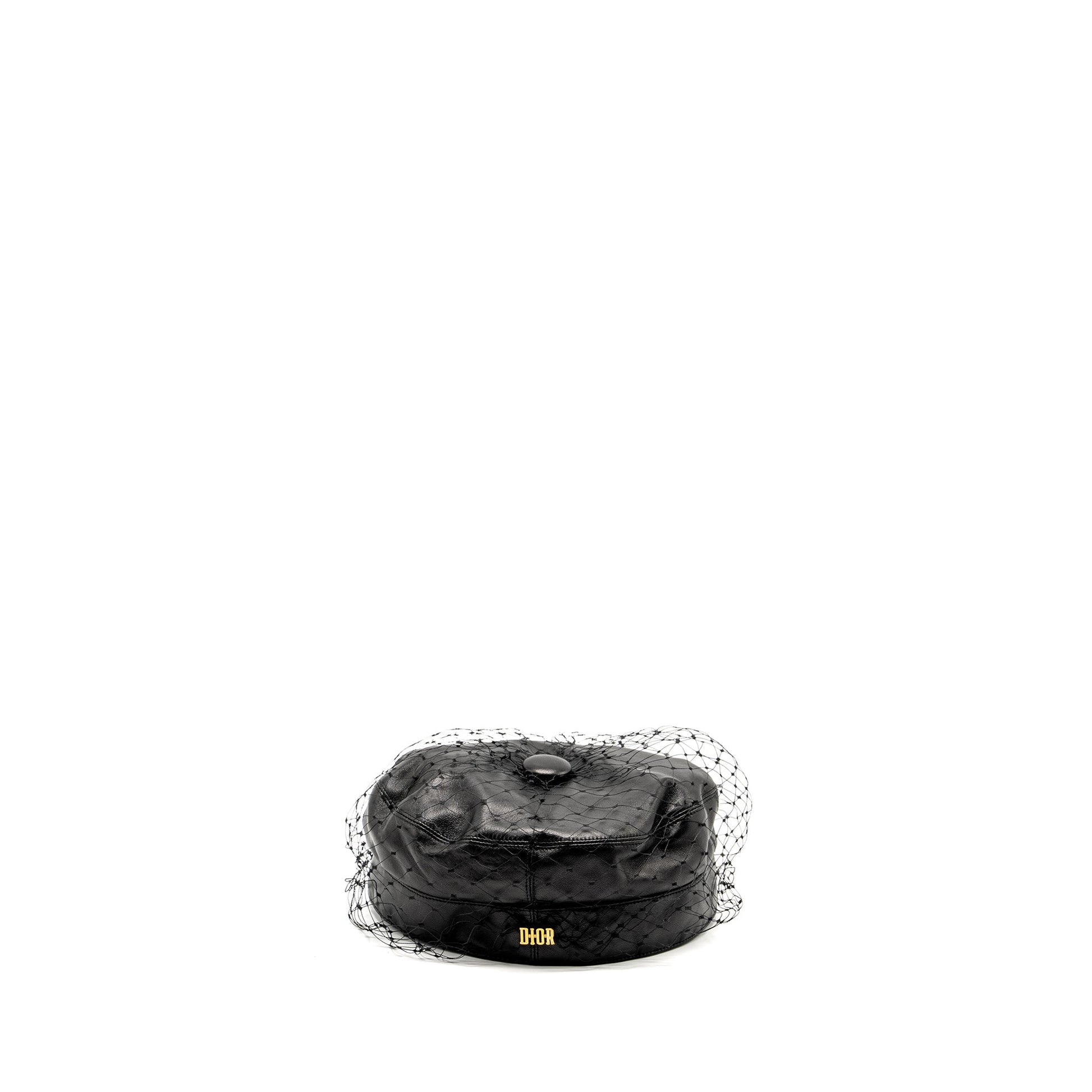 Dior Size Paris Revolution Cap With Veil Handbag Black Travel Bag