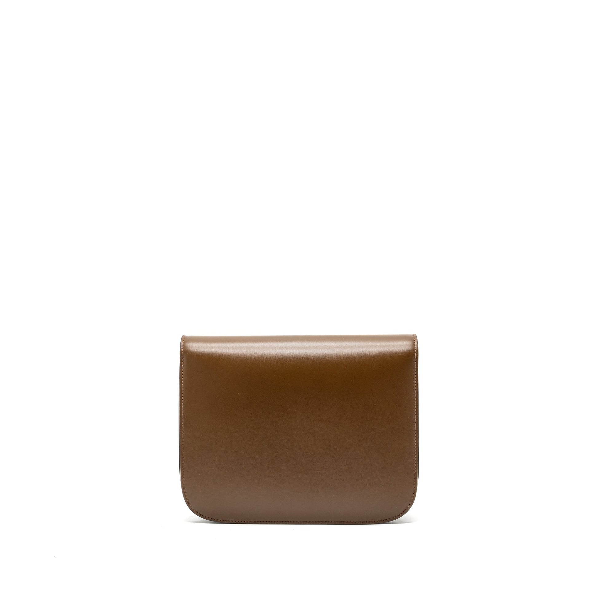 Celine Classic Box Calfskin Handbag Tan Medium Travel Bag