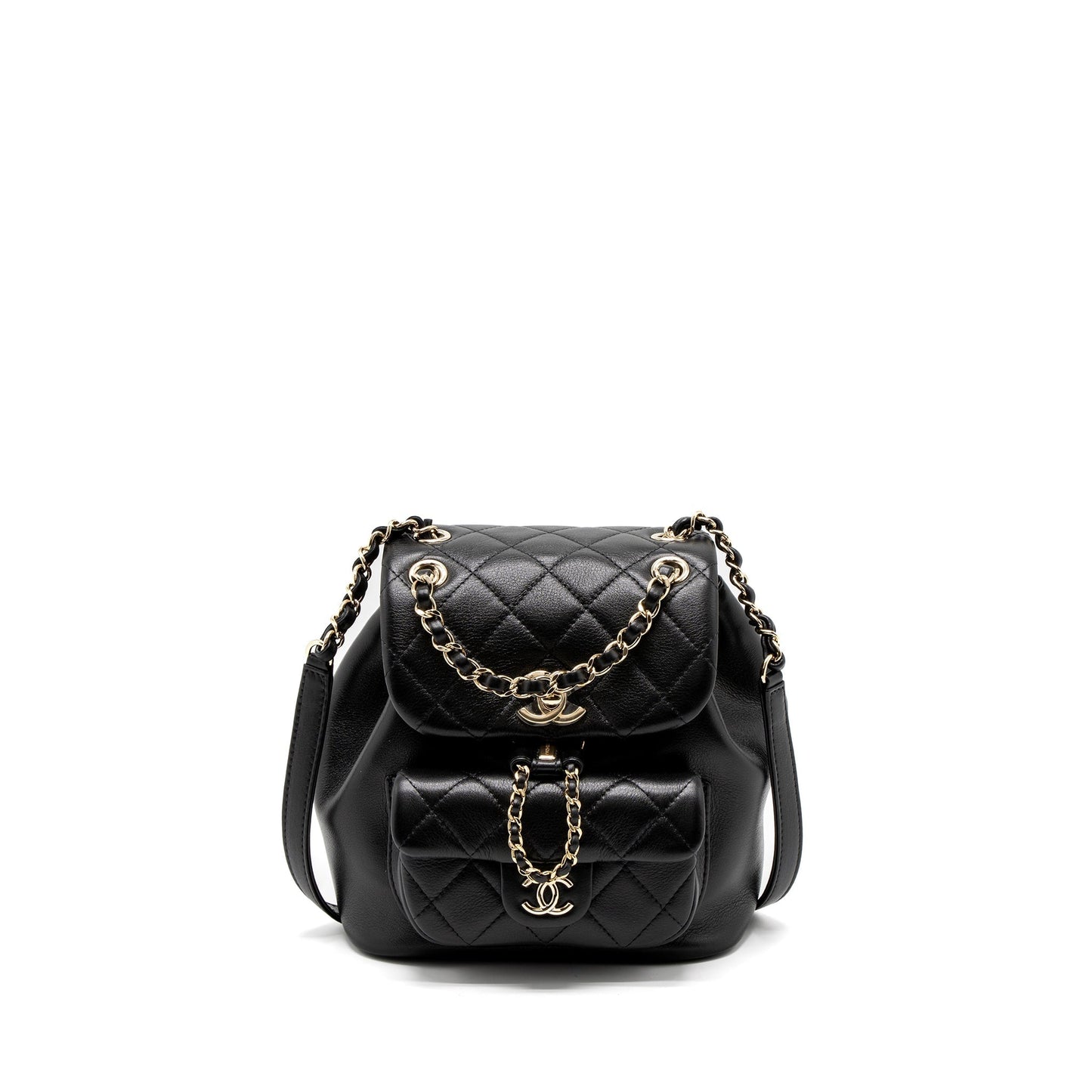 Chanel 23C Duma Backpack Calfskin LGHW Microchip Black 4