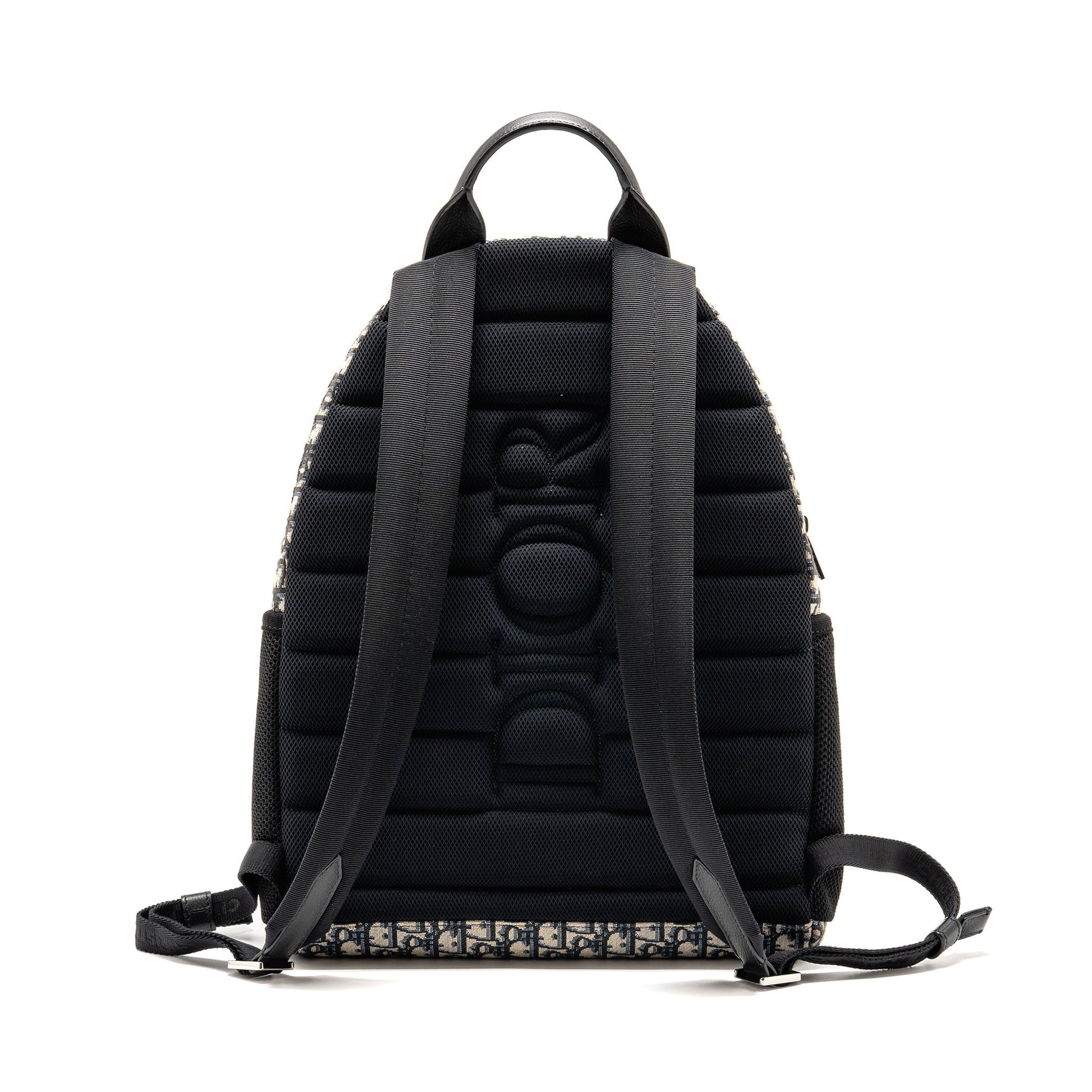 Dior MenâS Backpack Oblique Calfskin Handbag Canvas Black