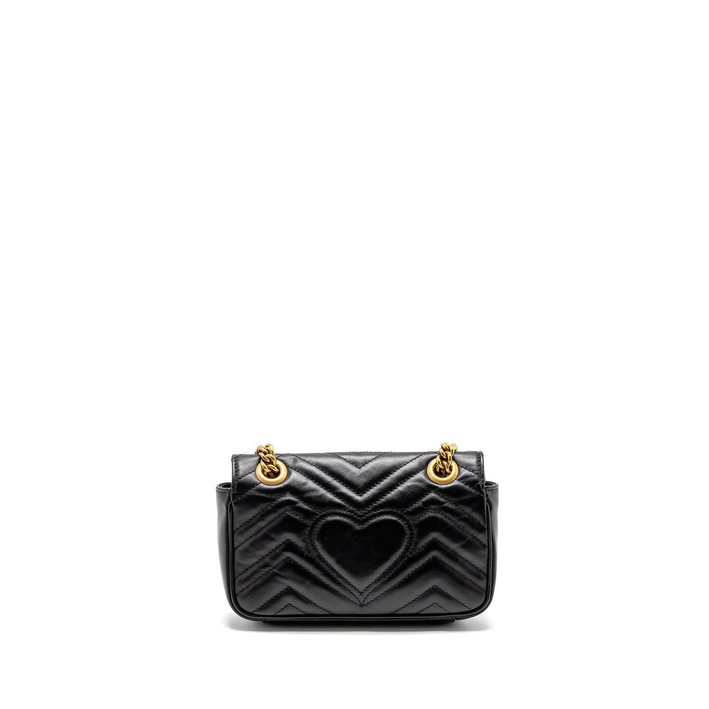 Gucci Marmont Shoulder Bag Calfskin Black Mini Ghw 2
