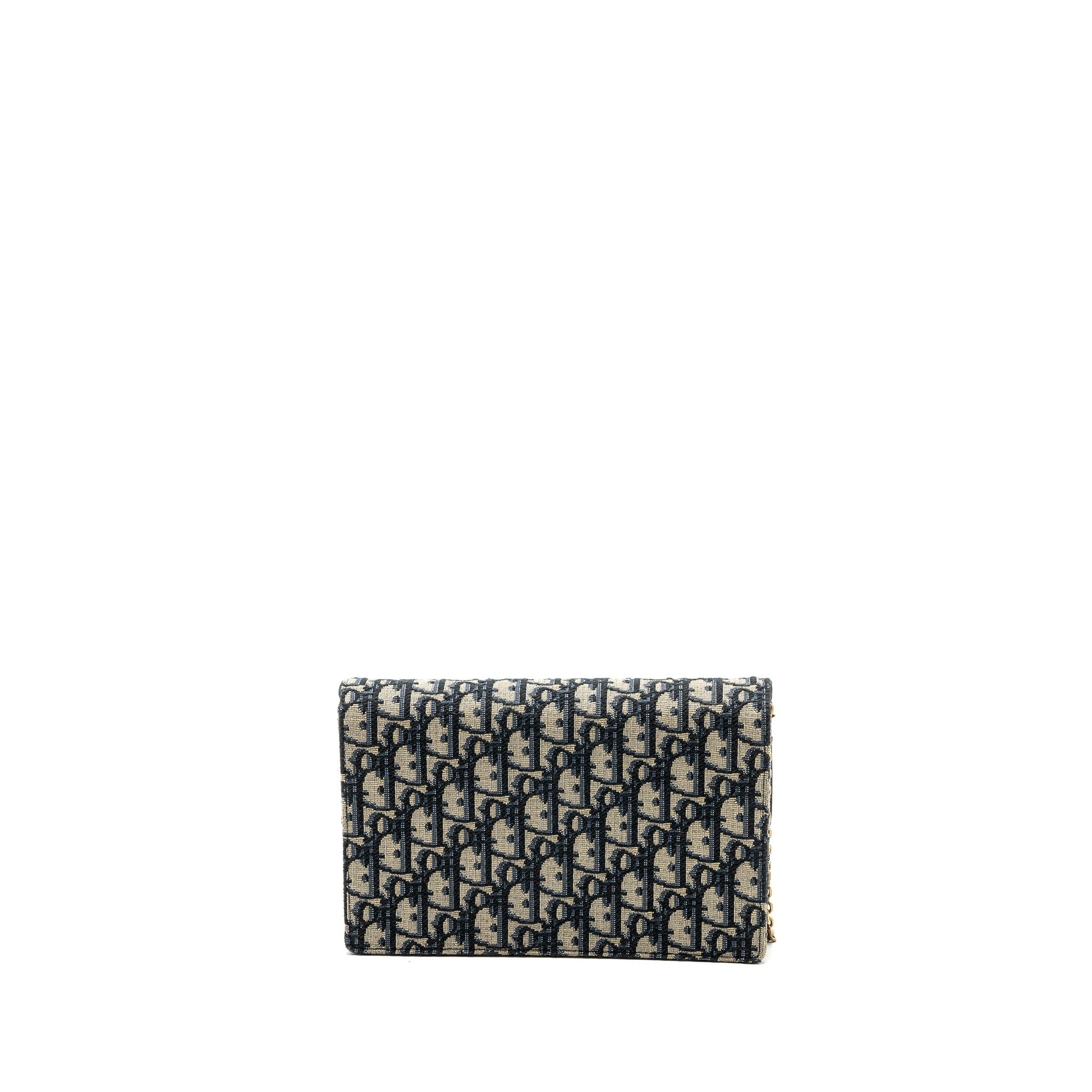 Dior Saddle Pouch With Oblique Jacquard Handbag Blue Chain Travel Bag Blue Handbag