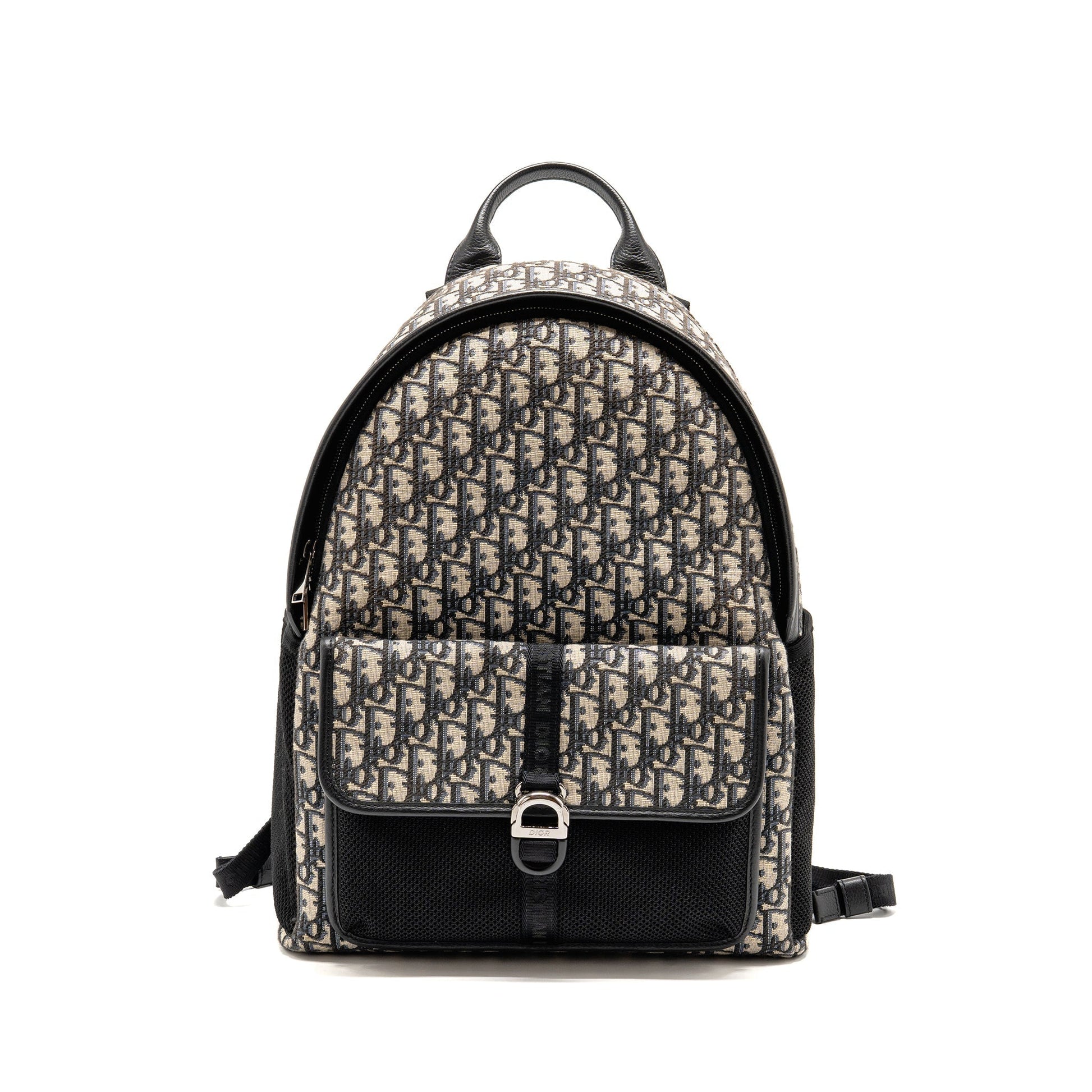 Dior MenâS Backpack Oblique Calfskin Handbag Canvas Black