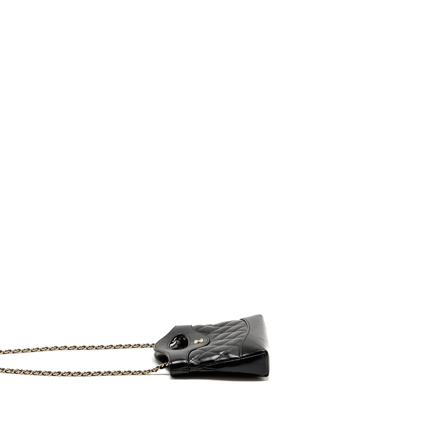 Chanel 31 shiny lambskin LGHW microchip Black Clutch Bag Microchip 1