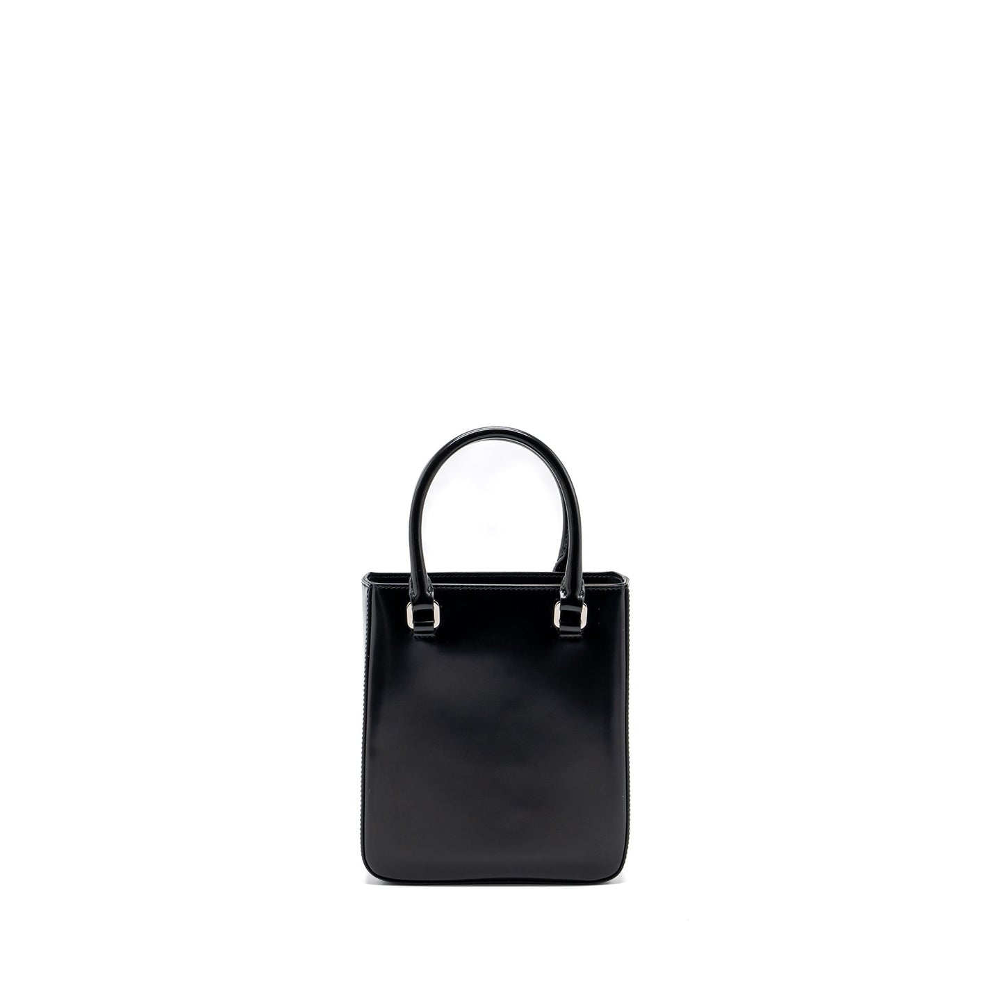 Prada Brushed Tote Handbag Leather Black Tote Bag