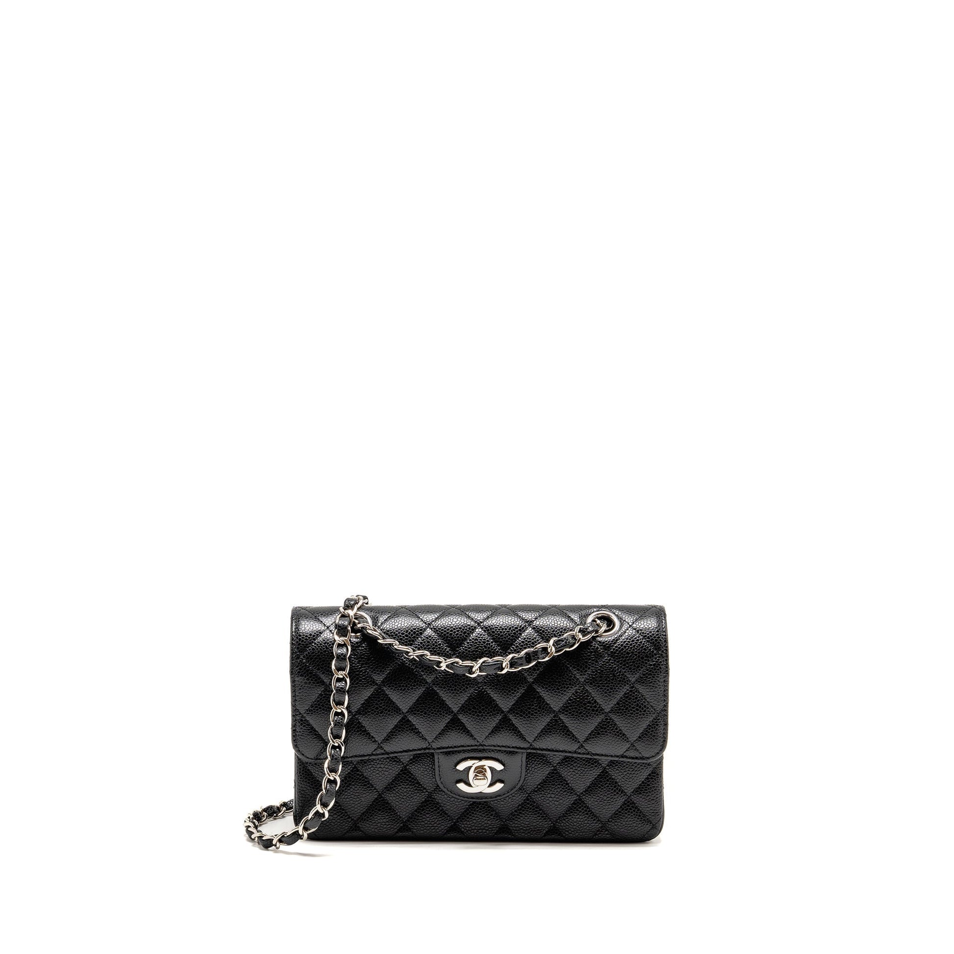 Chanel Classic Double Flap Caviar SHW Black Small Shoulder Bag Shw 3