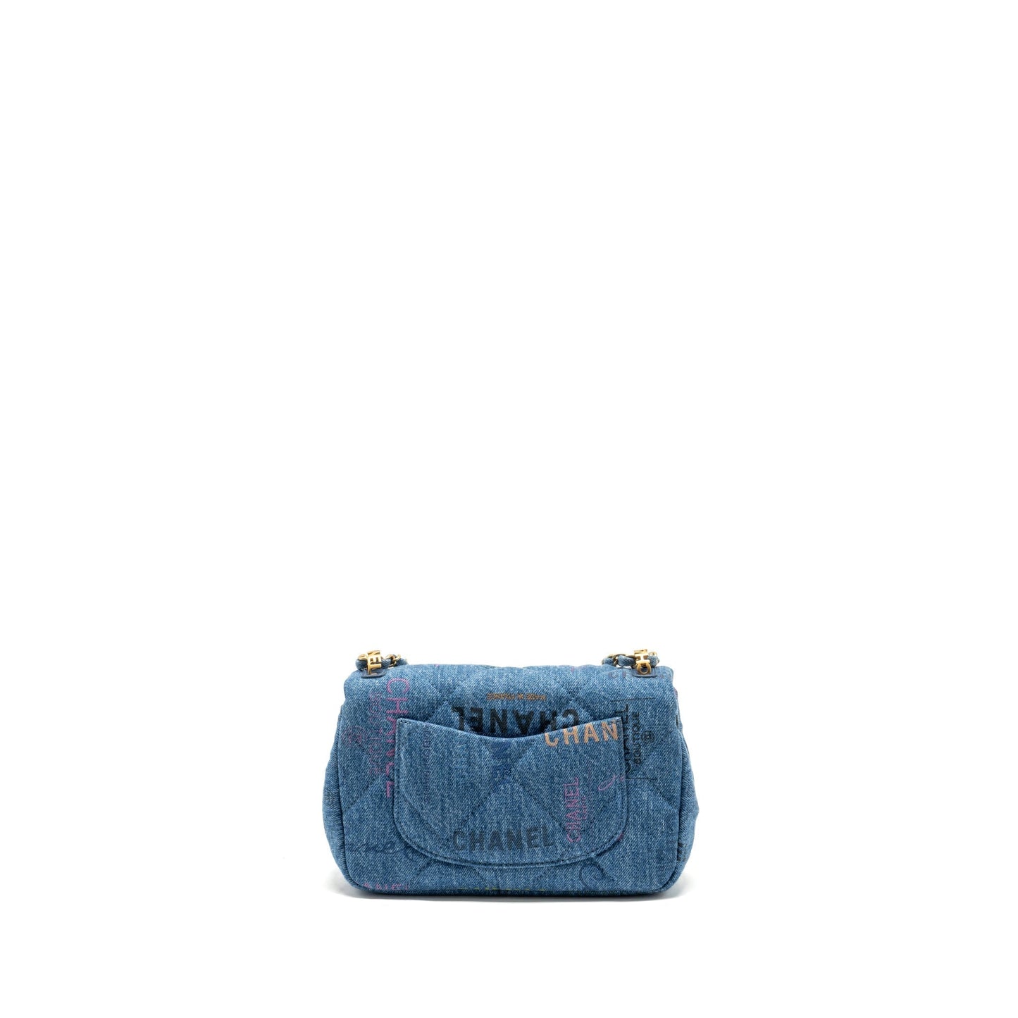 Chanel 22P Flap denim GHW microchip Blue Shoulder Bag