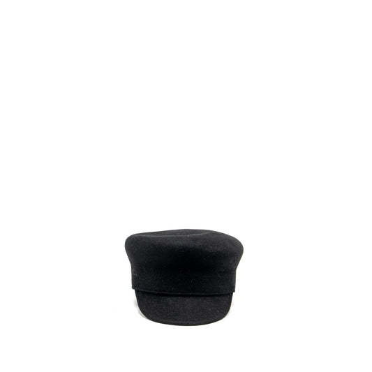 Dior Size Beret Hat Rabbit Hair Silk Handbag Black Travel Bag