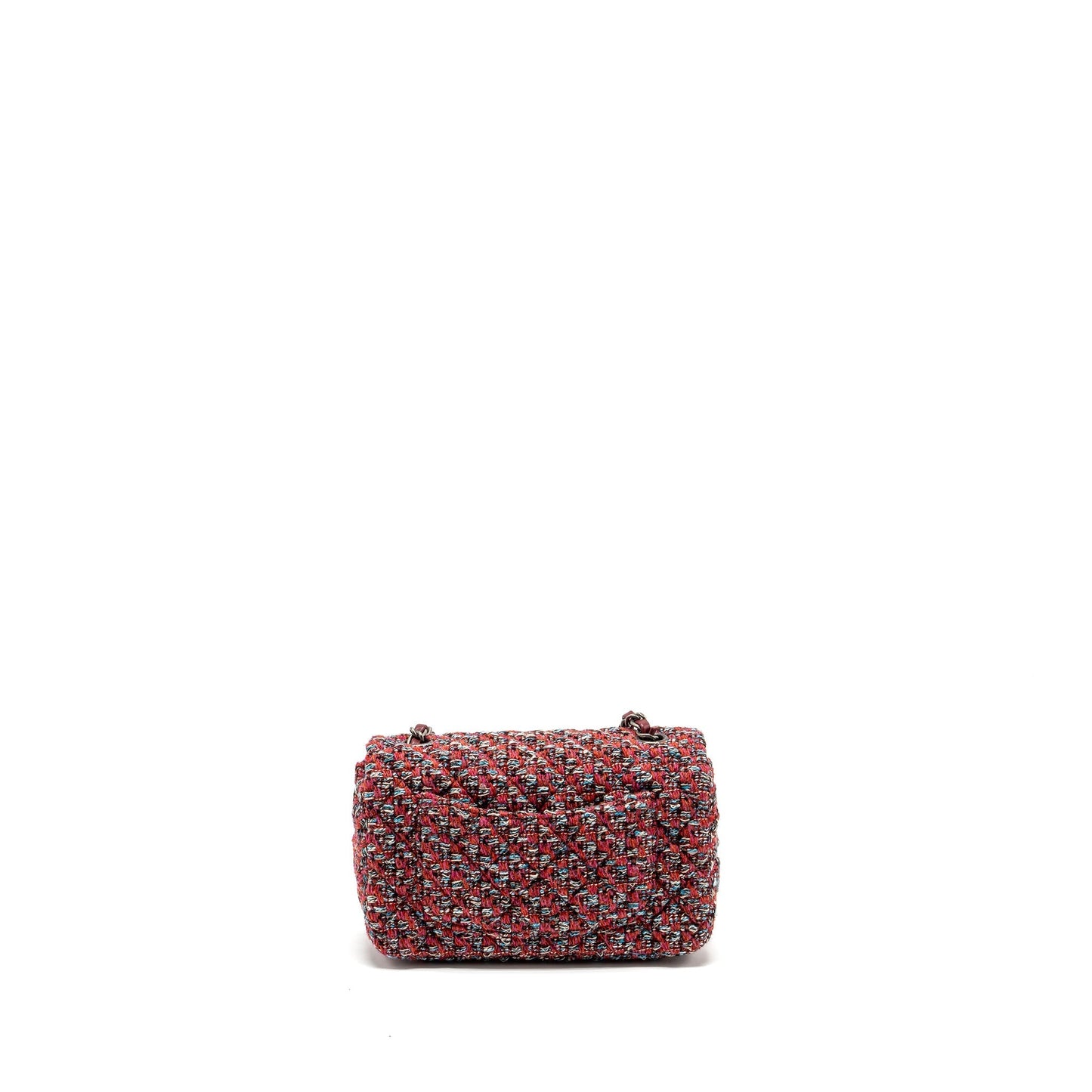 Chanel Rectangular Flap Tweed Ruthenium Hardware Microchip Multicolour Shoulder Bag