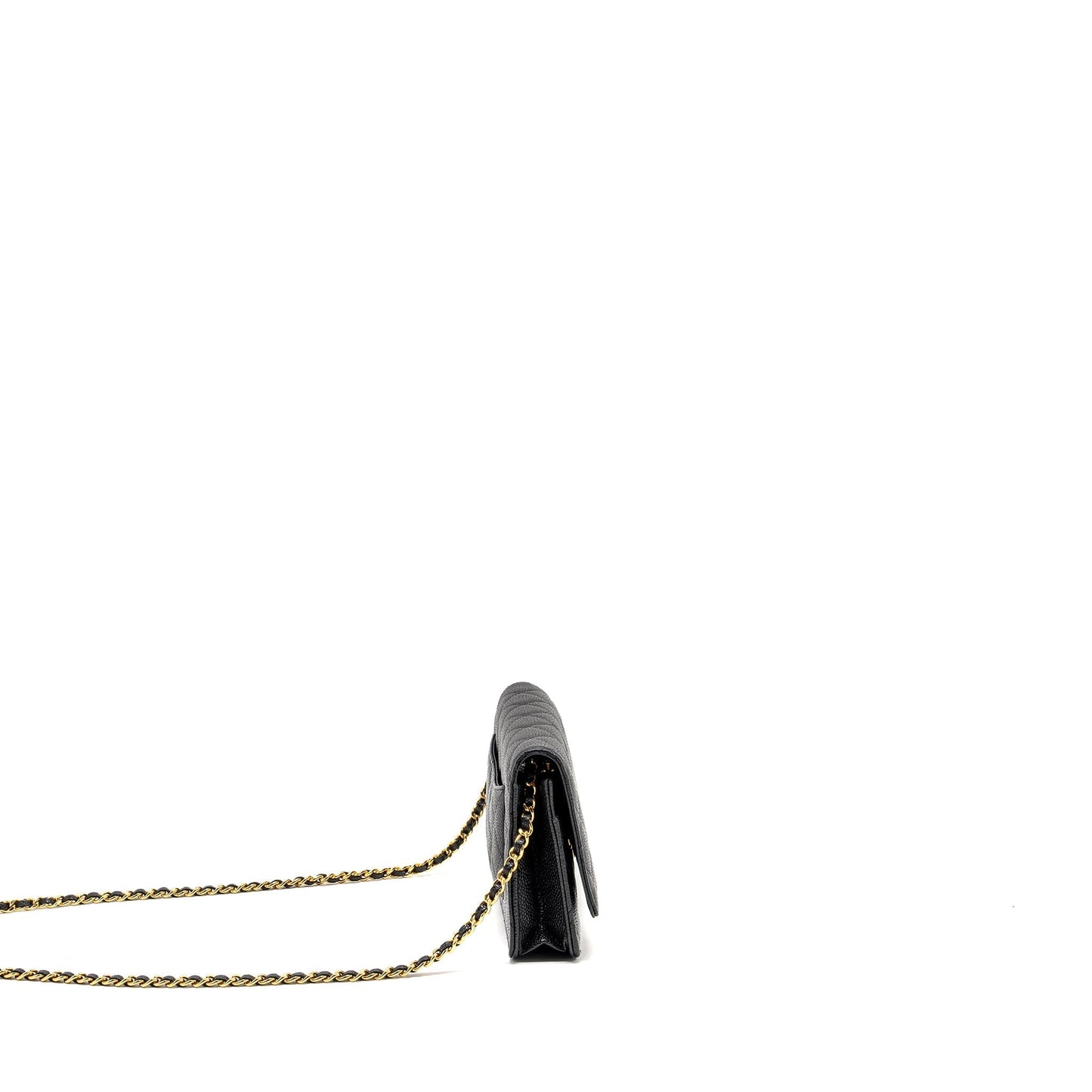 Chanel Classic on Caviar GHW Black Wallet Case Ghw 17