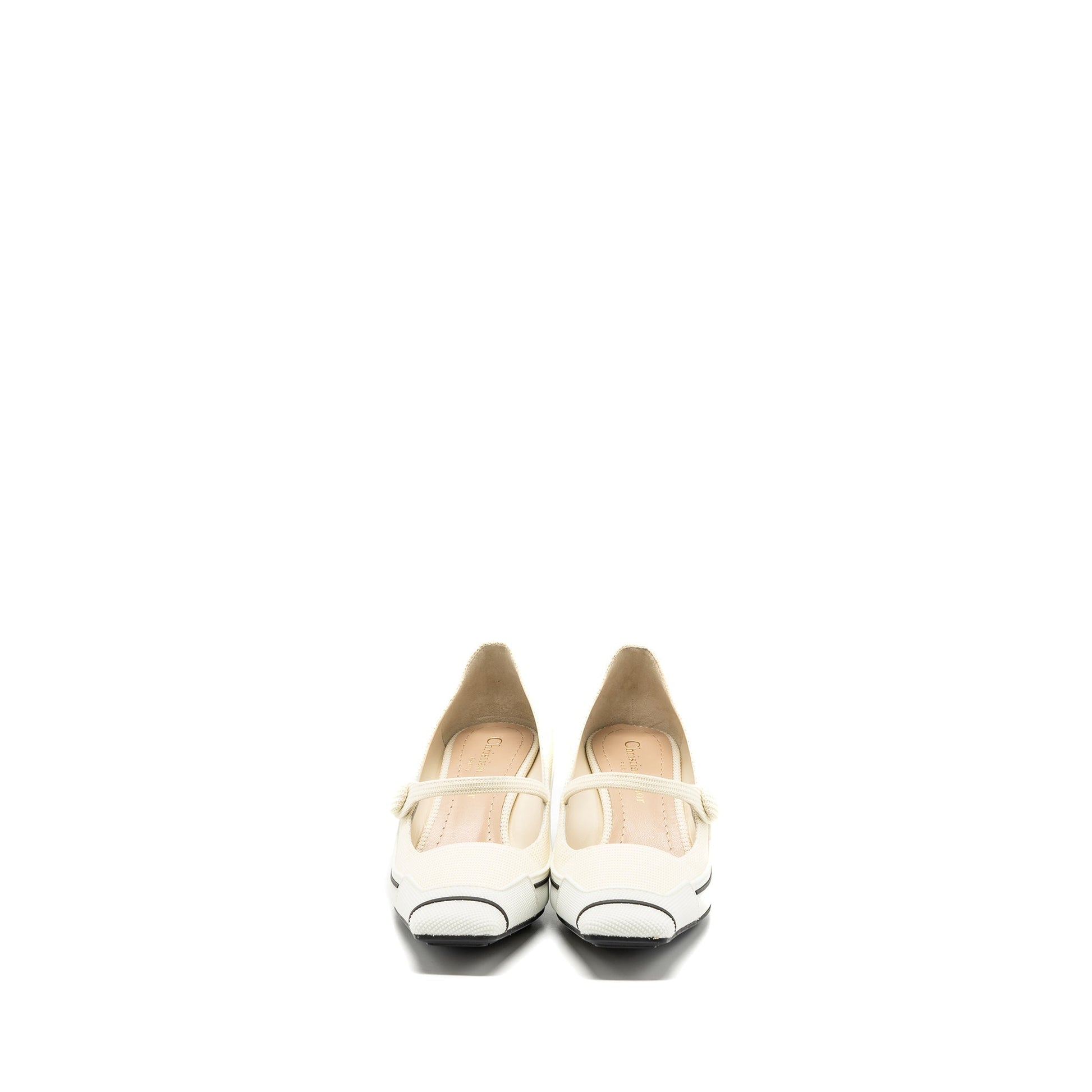 Dior Size Pump Handbag Canvas White Shoes