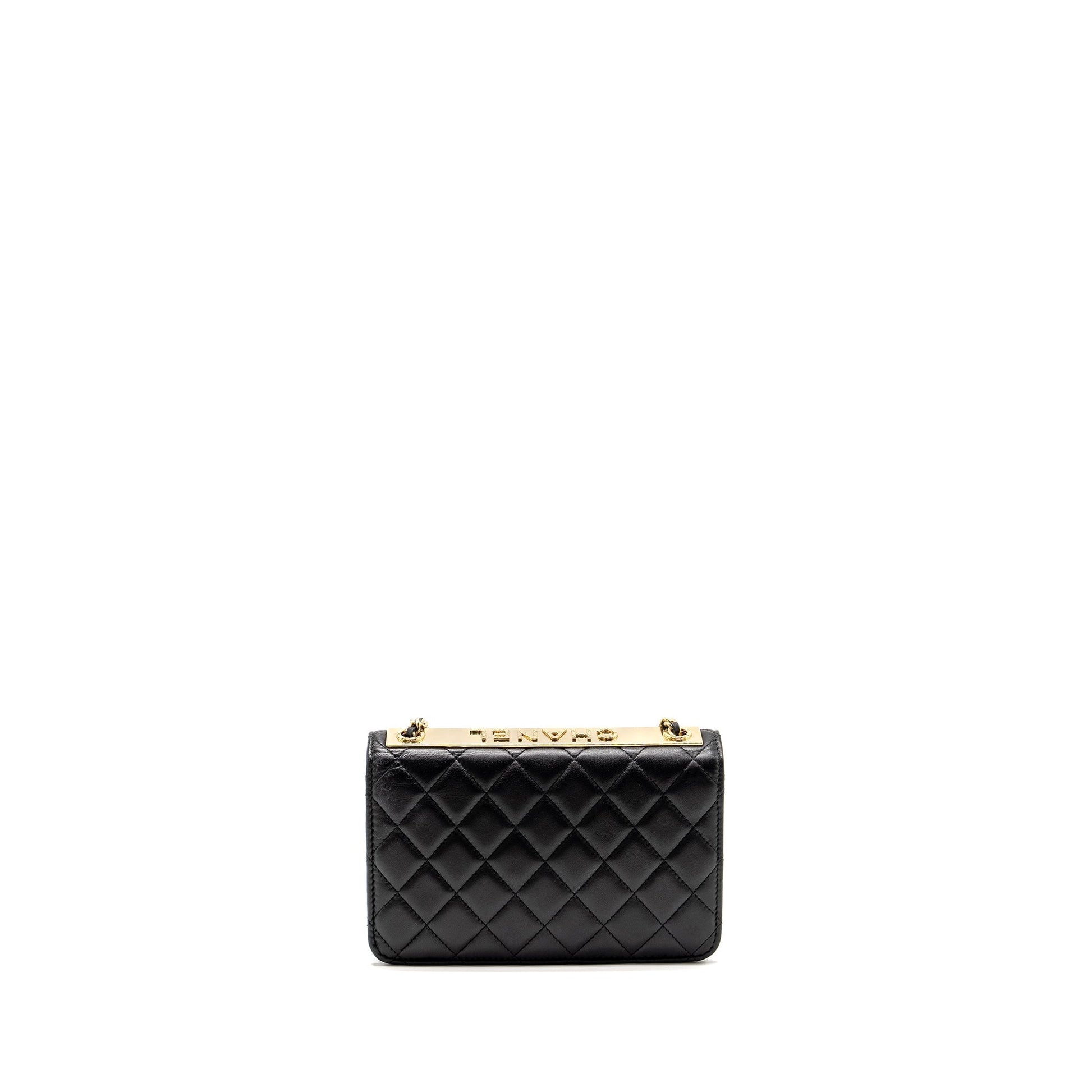 Chanel Trendy CC on lambskin LGHW microchip Black Wallet Case Lghw Microchip