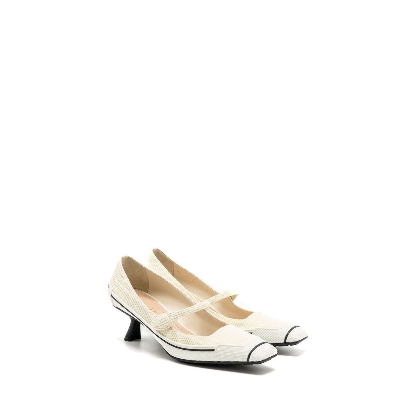 Dior Size Pump Handbag Canvas White Shoes