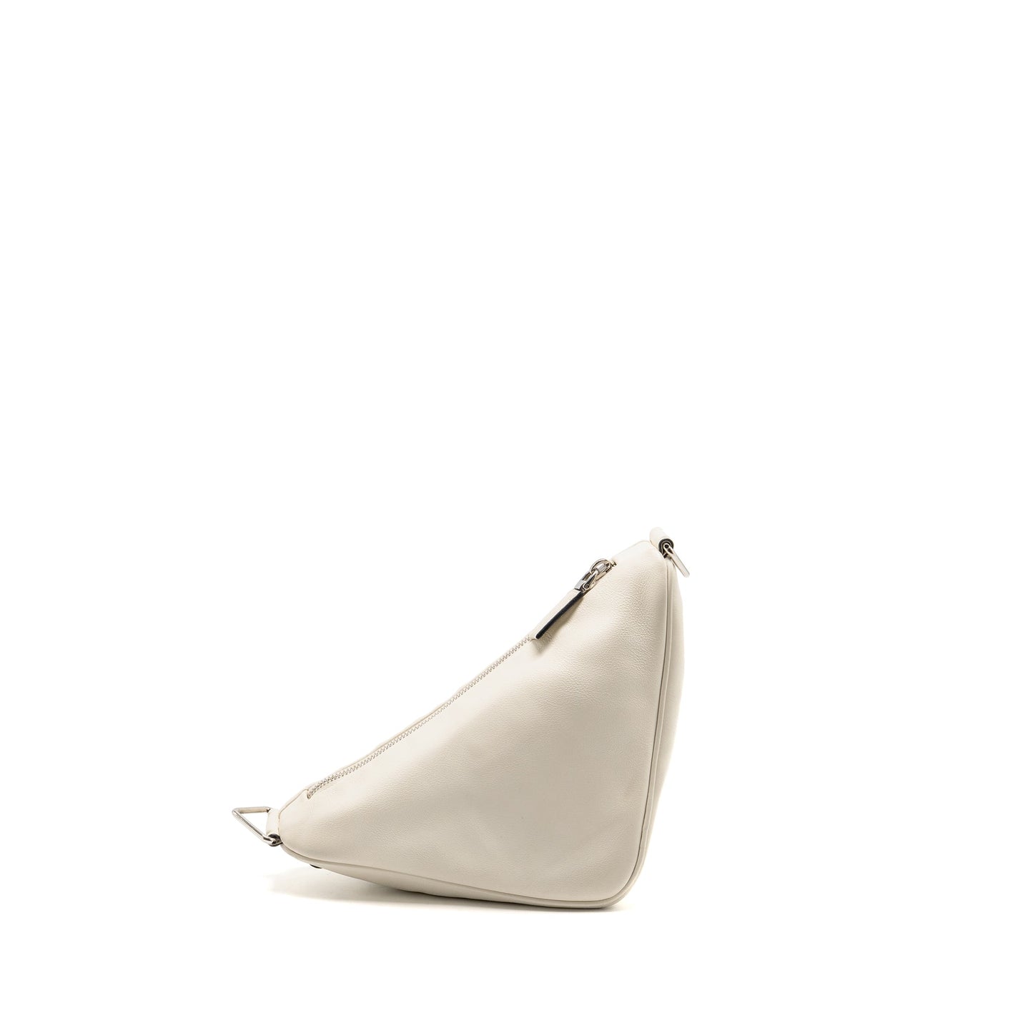 Prada Triangle Purse Handbag Leather White Travel Bag White Handbag