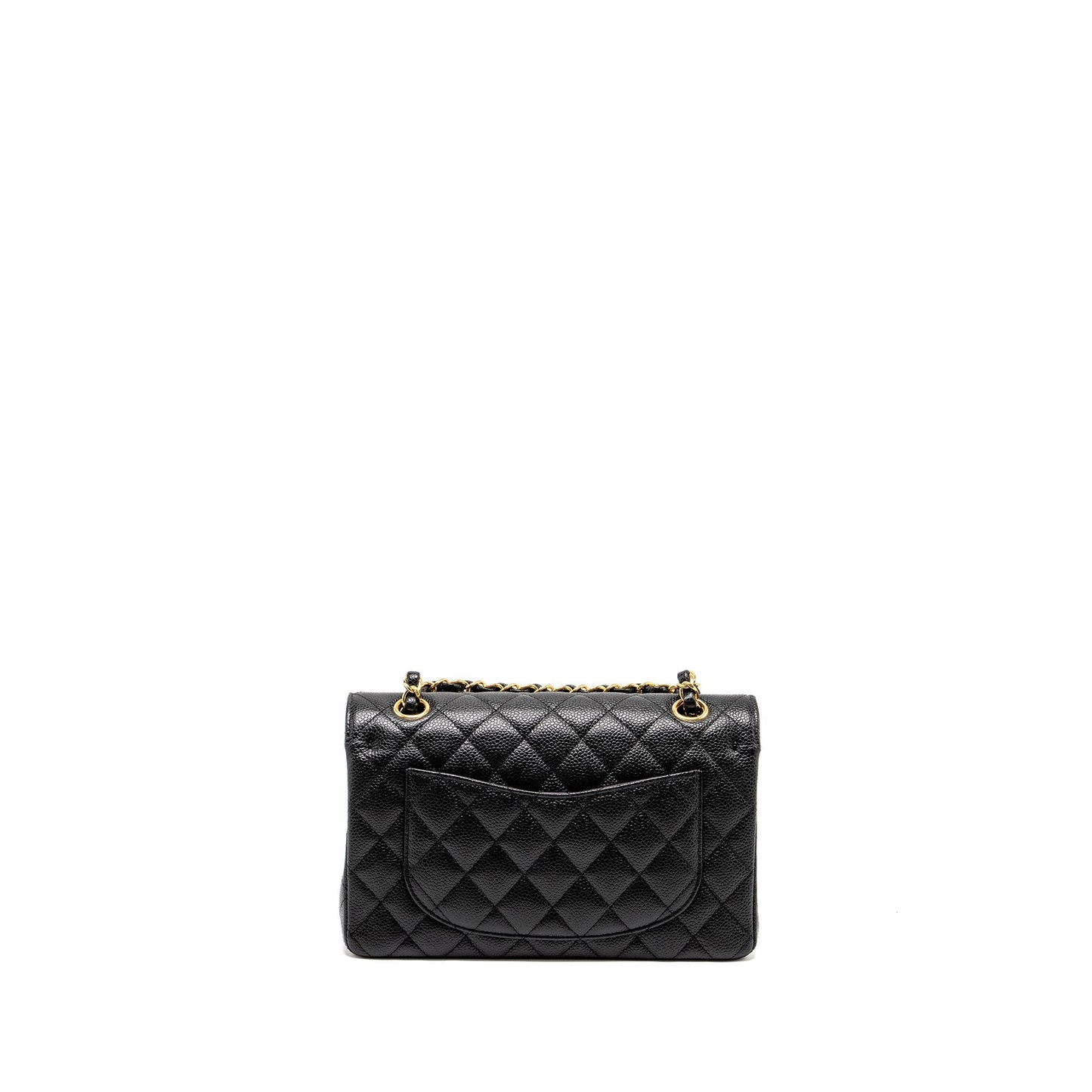 Chanel Classic Double Flap Caviar GHW microchip Black Small Shoulder Bag 11