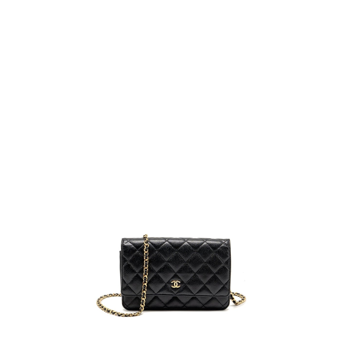 Chanel Classic on caviar GHW Black Wallet Case Ghw 22